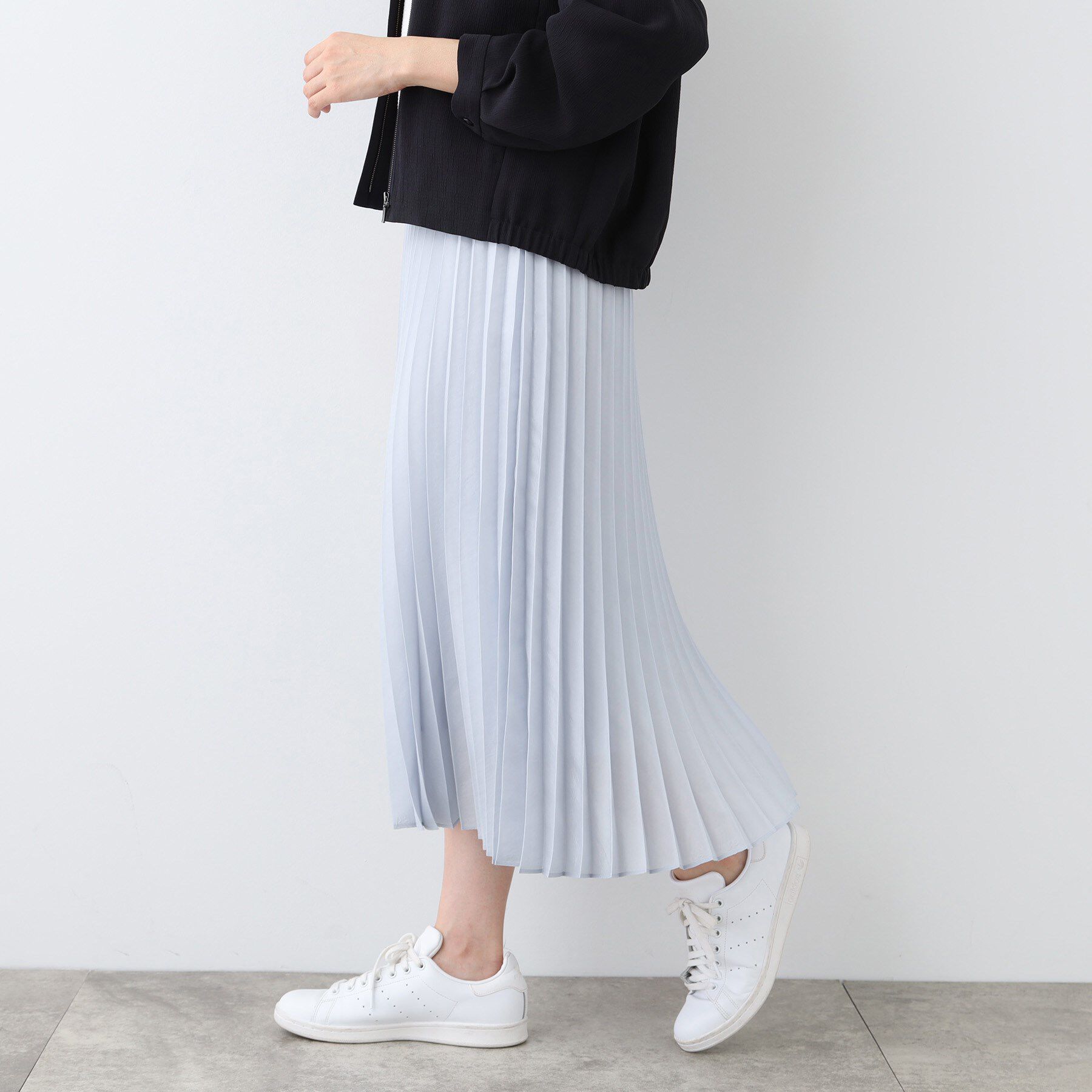 INDIVI「【洗える／ウエストゴム】アコーディオン調プリーツスカート」|スカート|