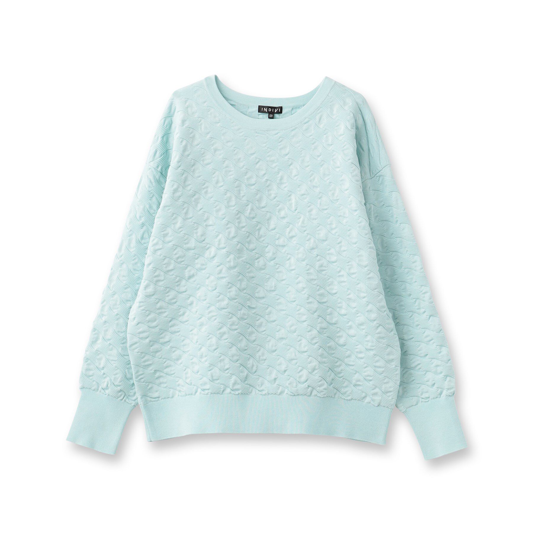 INDIVI「【洗える／コットン混】ふくれジャカードニット」|ニット・セーター|