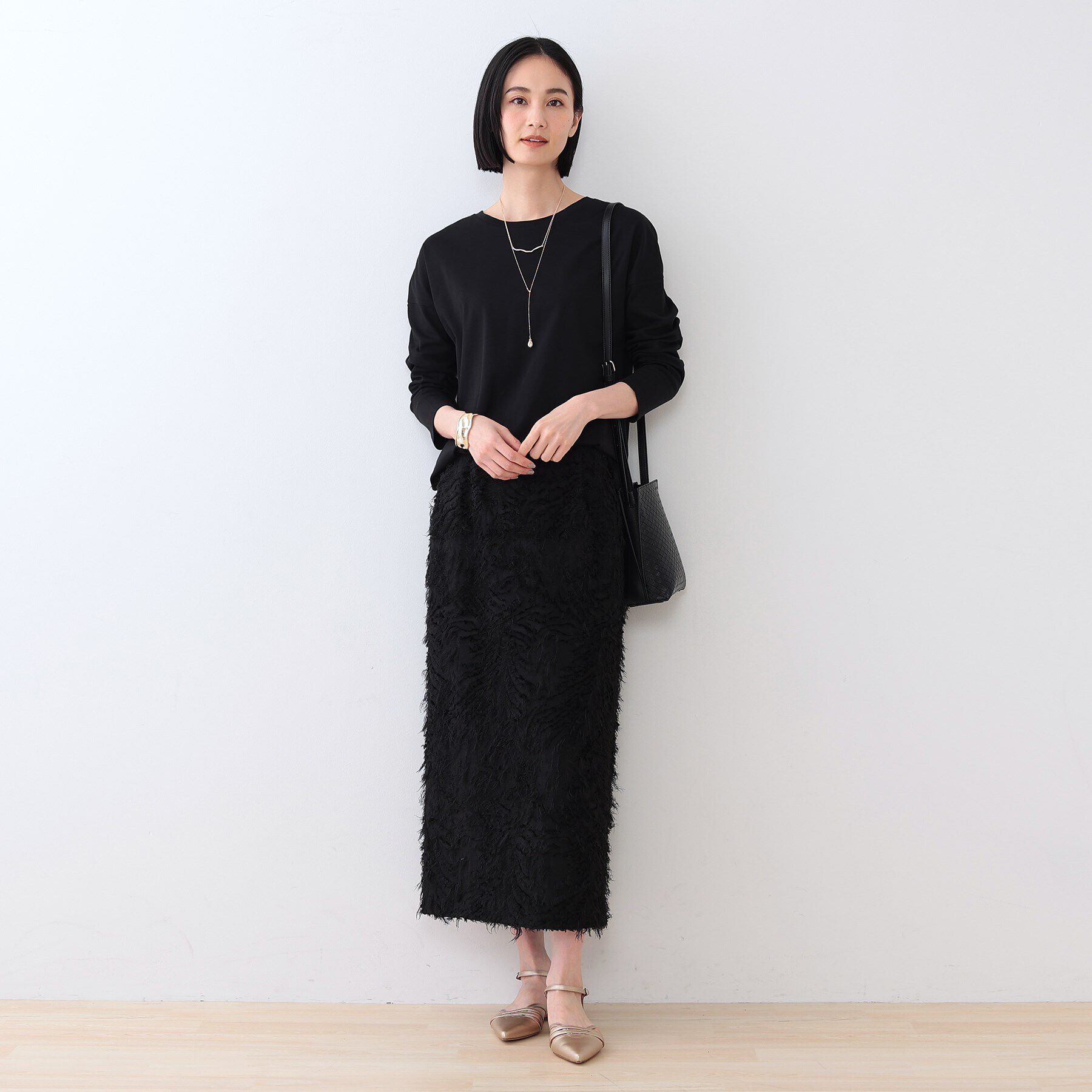 INDIVI「【キレイめ】ベーシックロングTシャツ」|Tシャツ・カットソー|