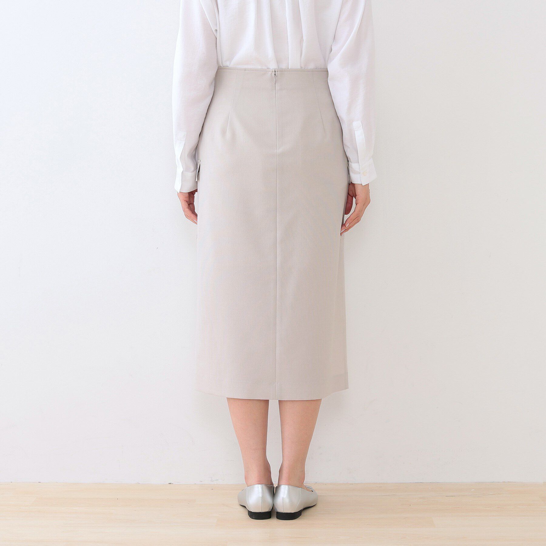 INDIVI「【洗える／アシメ／SETUP可能】カーゴデザインスカート」|スカート|