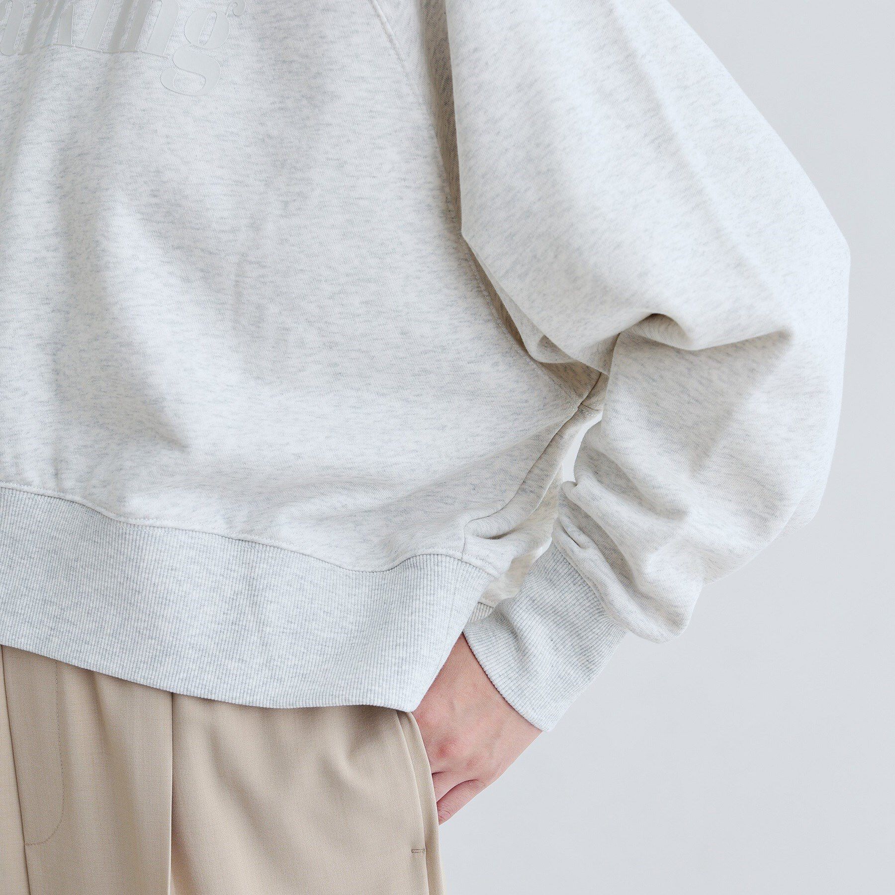 GALLEST「ラウンドヘム裏毛ロゴトップス」|パーカー|