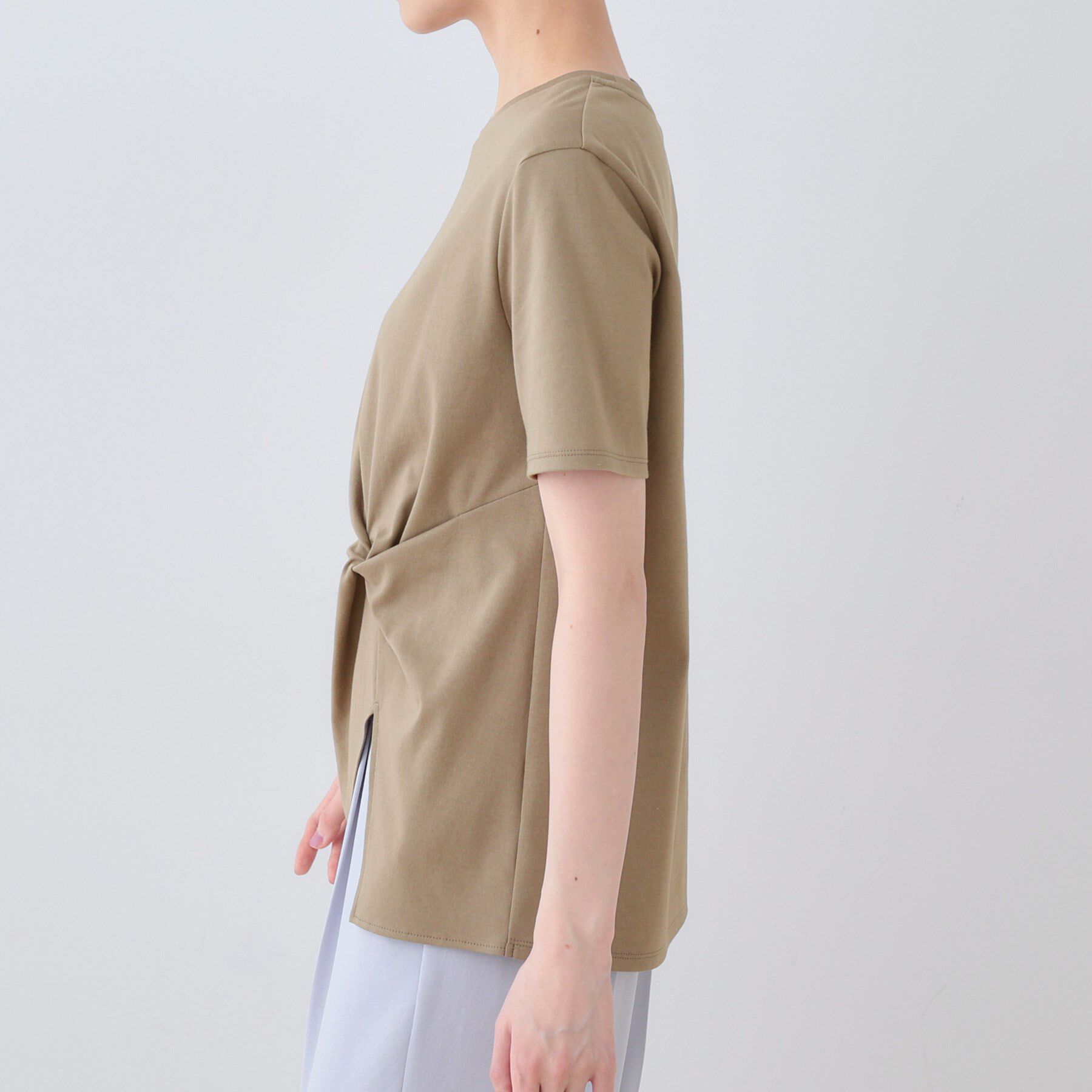 INDIVI「【洗える】ねじりデザインTシャツ」|Tシャツ・カットソー|