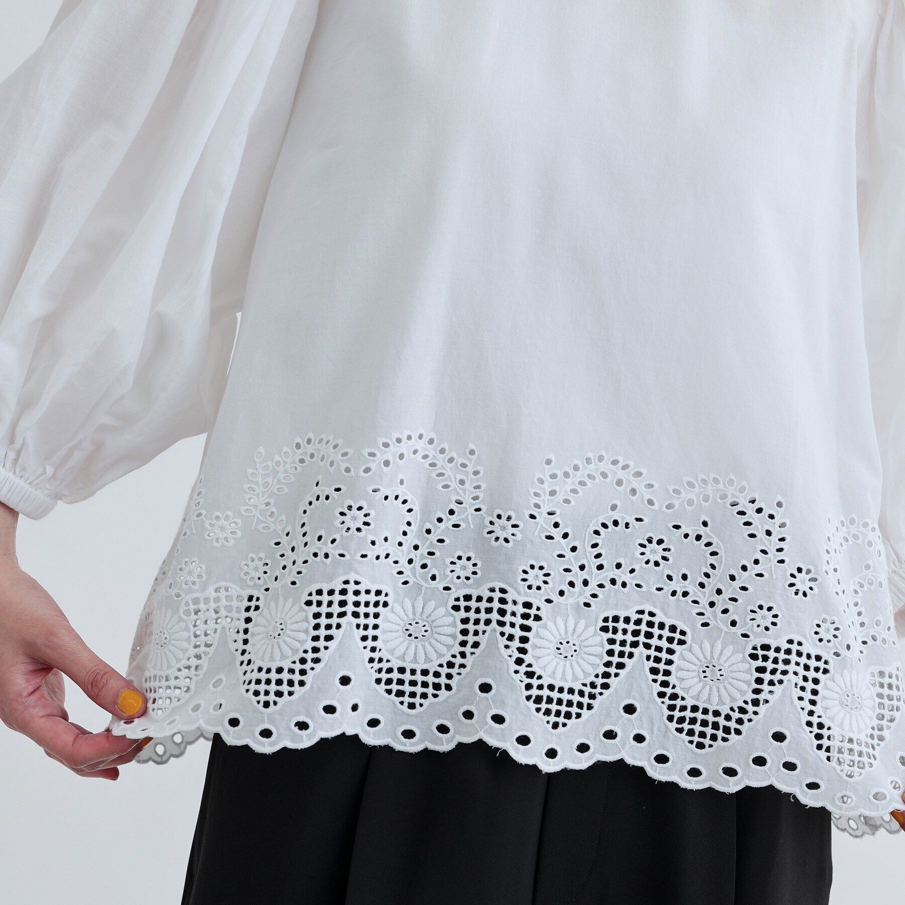 GALLEST「コットンエンブロイダリーブラウス」|シャツ・ブラウス|