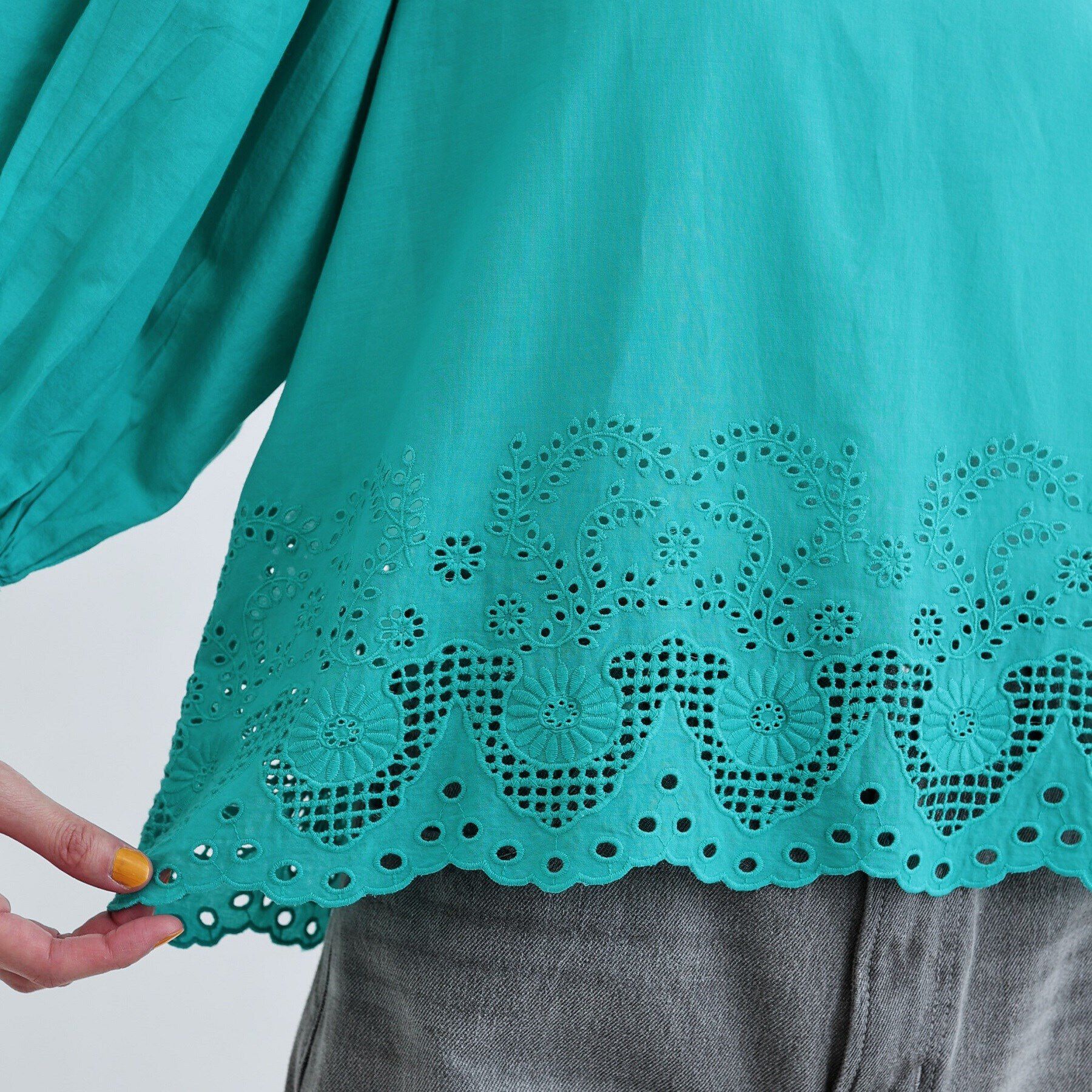 GALLEST「コットンエンブロイダリーブラウス」|シャツ・ブラウス|