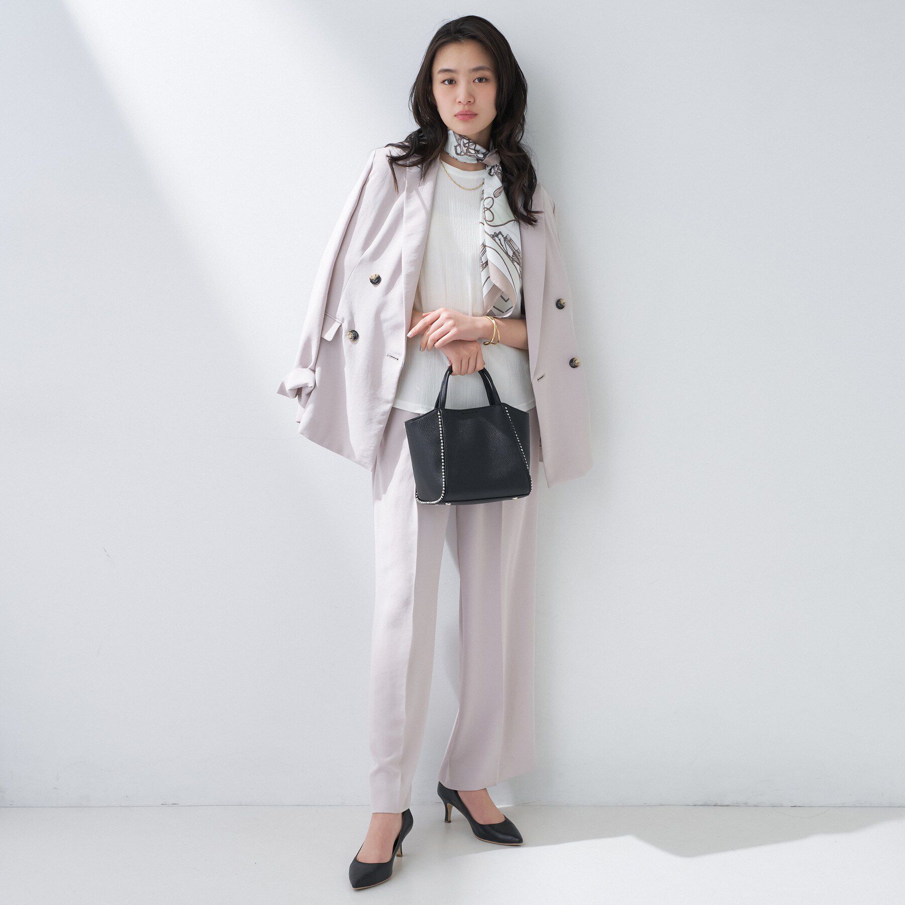 INDIVI「【洗える／吸水速乾／UVケア】ねじりデザイン袖カットソー」|Tシャツ・カットソー|