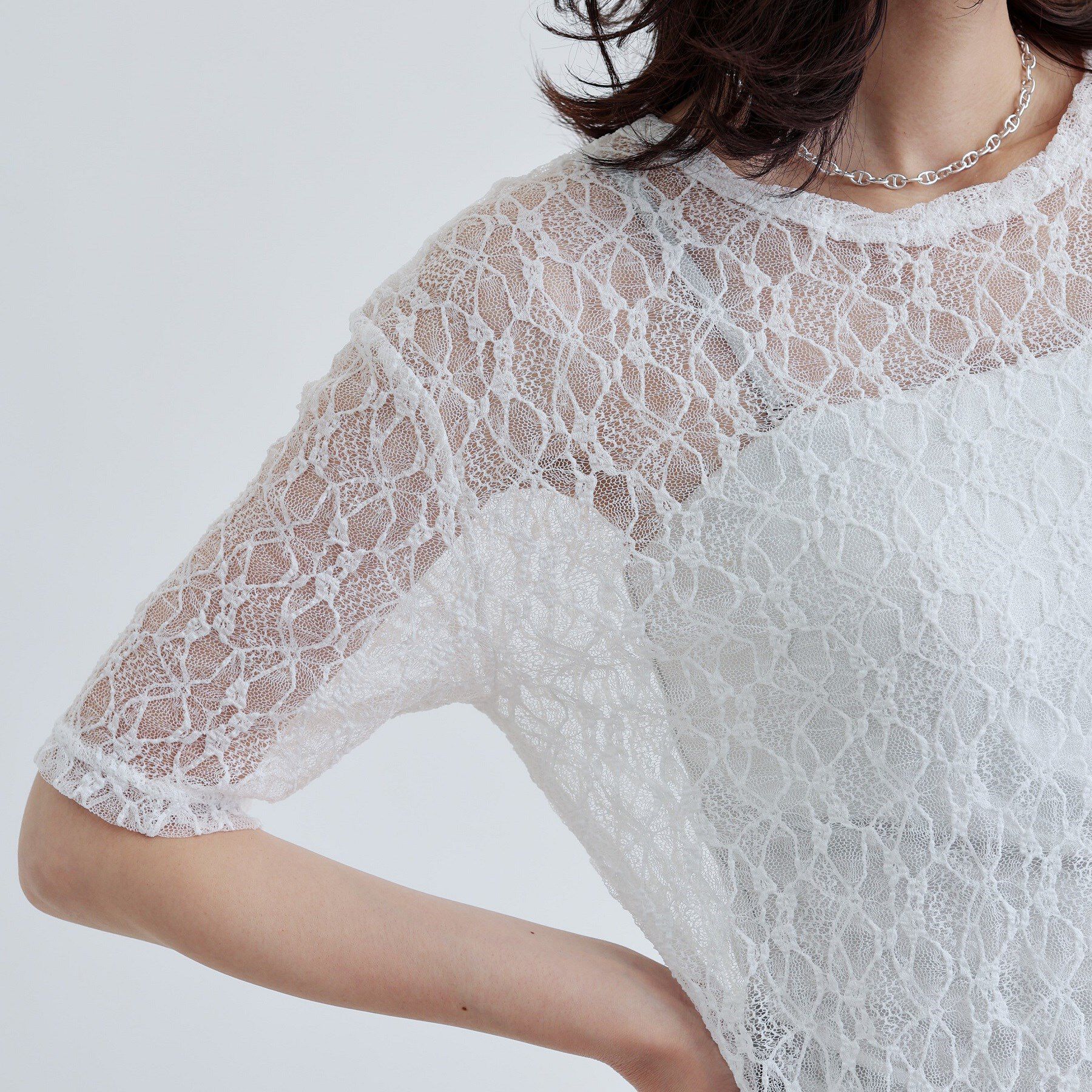 GALLEST「半袖レースカットソー」|Tシャツ・カットソー|