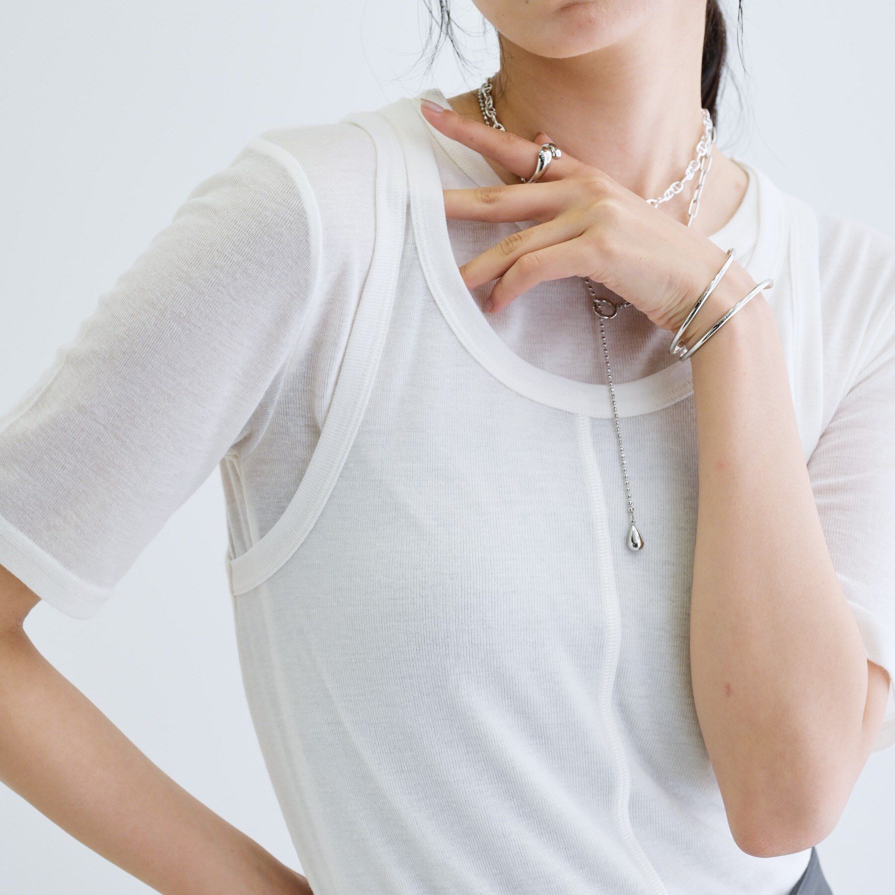 GALLEST「タンクセットテレコTシャツ」|Tシャツ・カットソー|