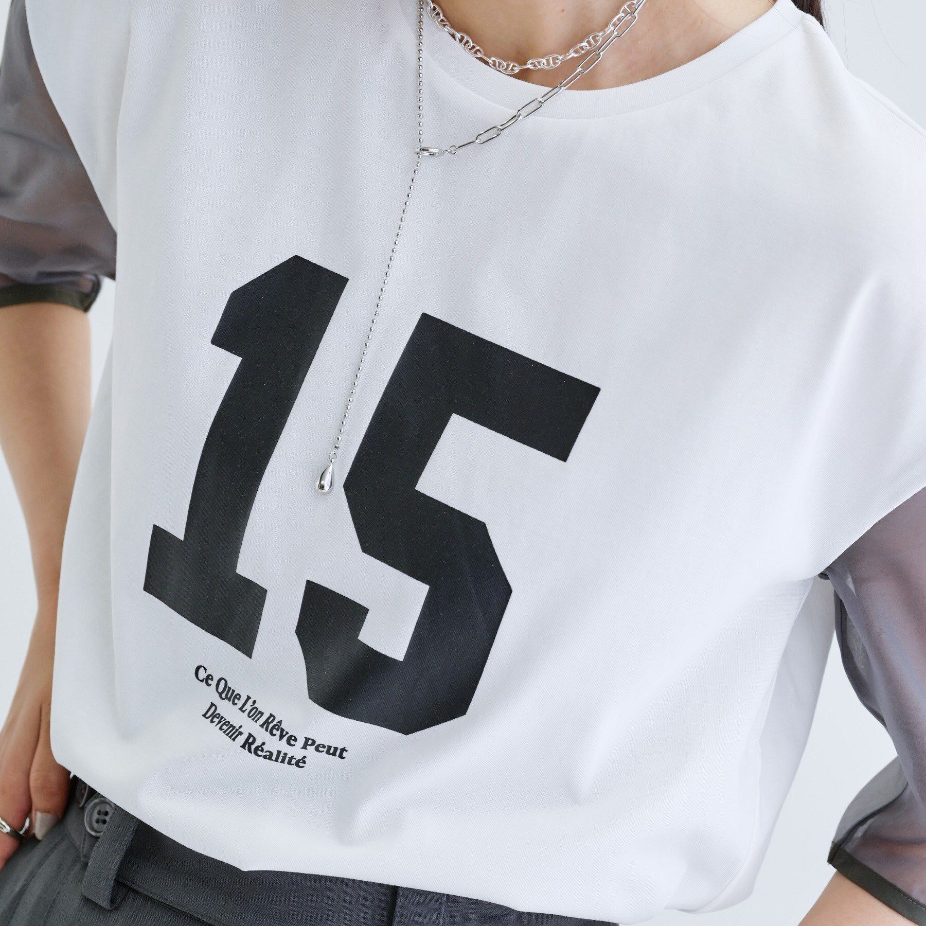 GALLEST「シアースリーブプリントTシャツ」|Tシャツ・カットソー|