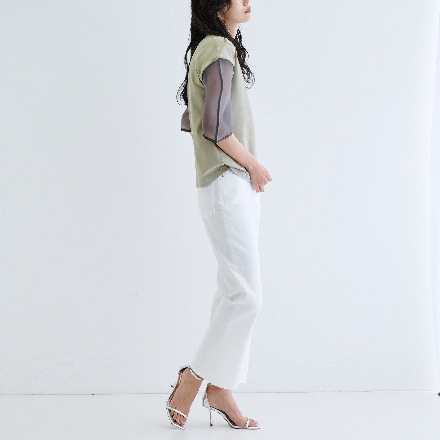 GALLEST「シアースリーブプリントTシャツ」|Tシャツ・カットソー|