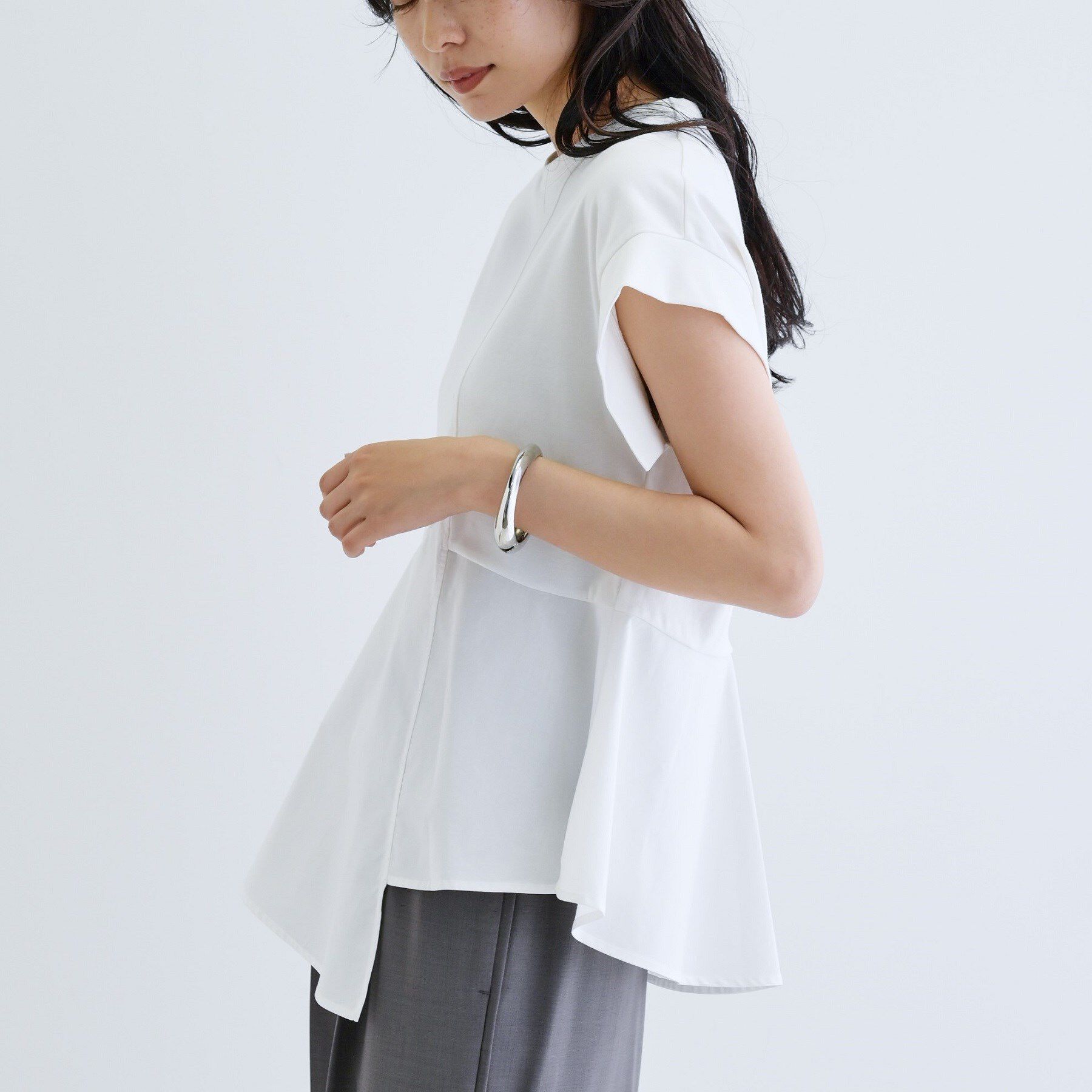 GALLEST「ペプラムスムースカットソー」|Tシャツ・カットソー|