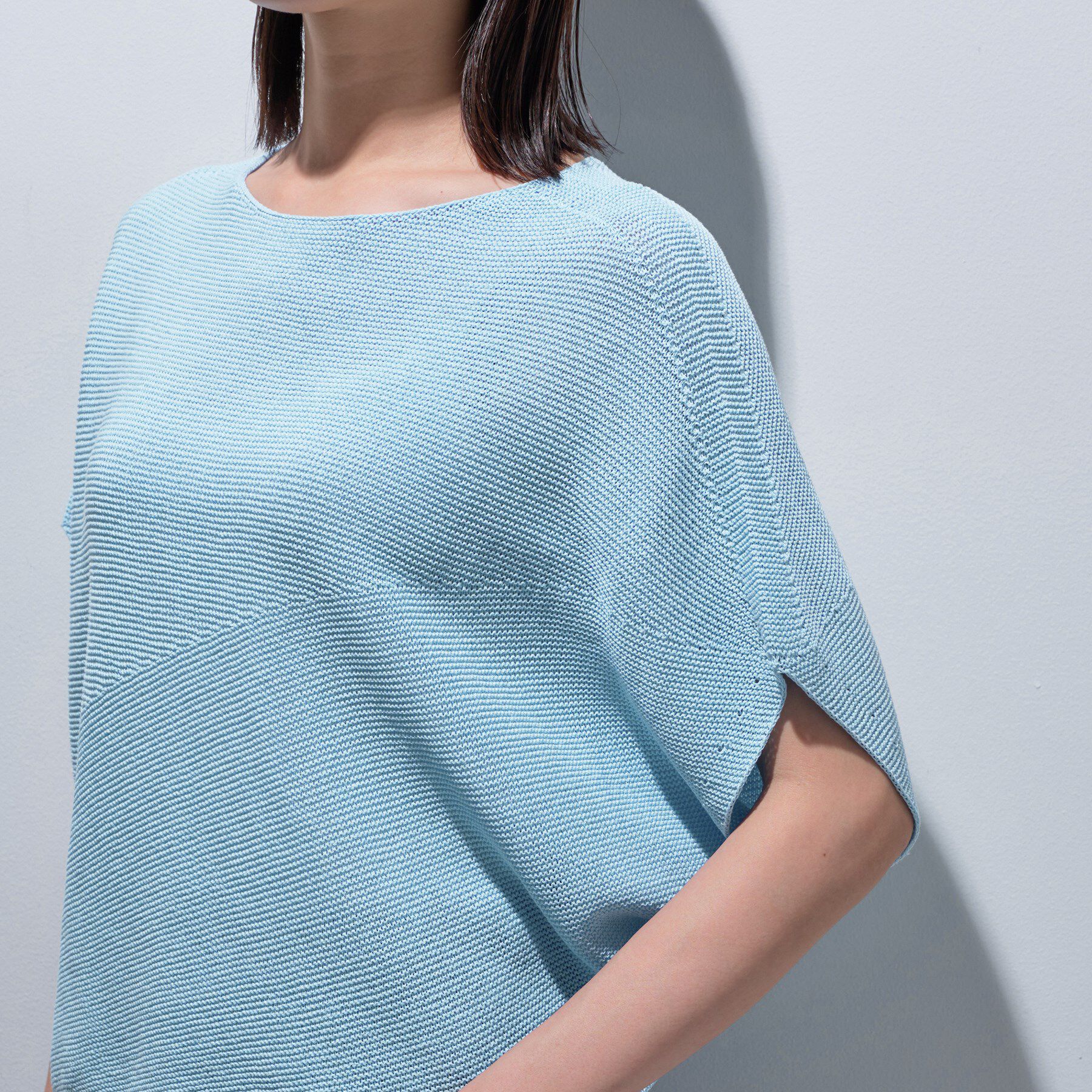 INDIVI「【洗える／清涼感】コクーンシルエットニット」|ニット・セーター|