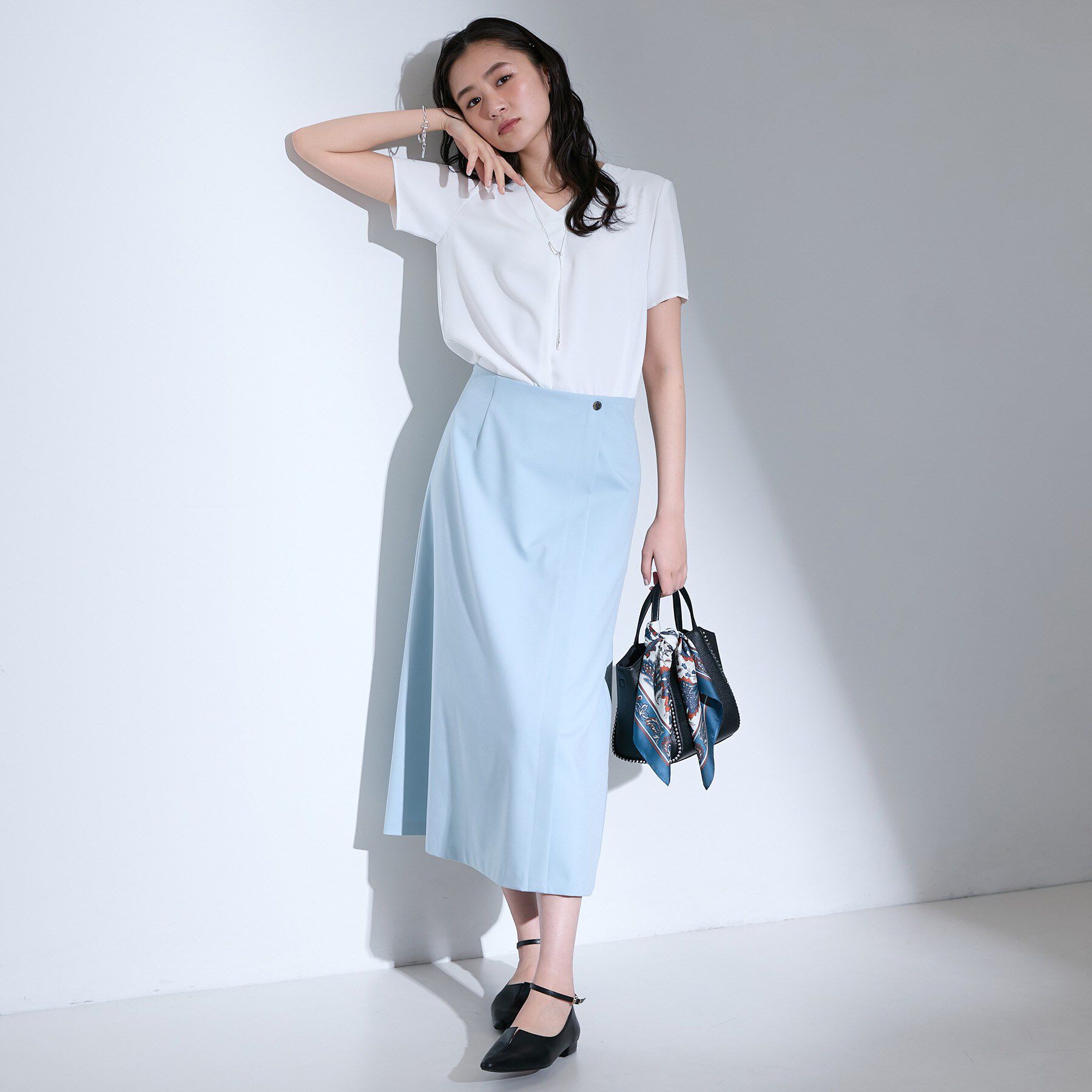 INDIVI「【洗える／通勤】マルチストライプブラウス」|シャツ・ブラウス|