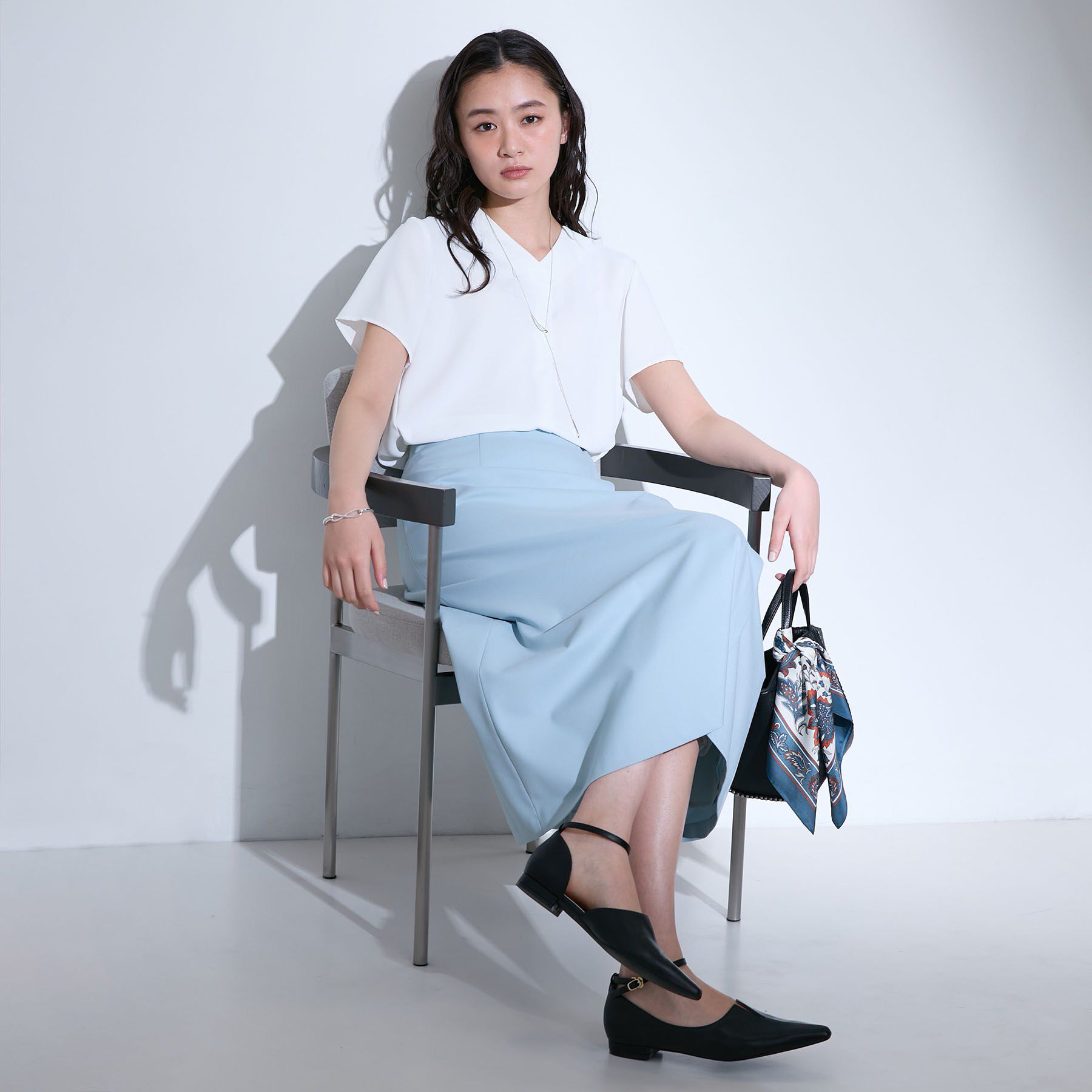 INDIVI「【洗える／通勤】マルチストライプブラウス」|シャツ・ブラウス|