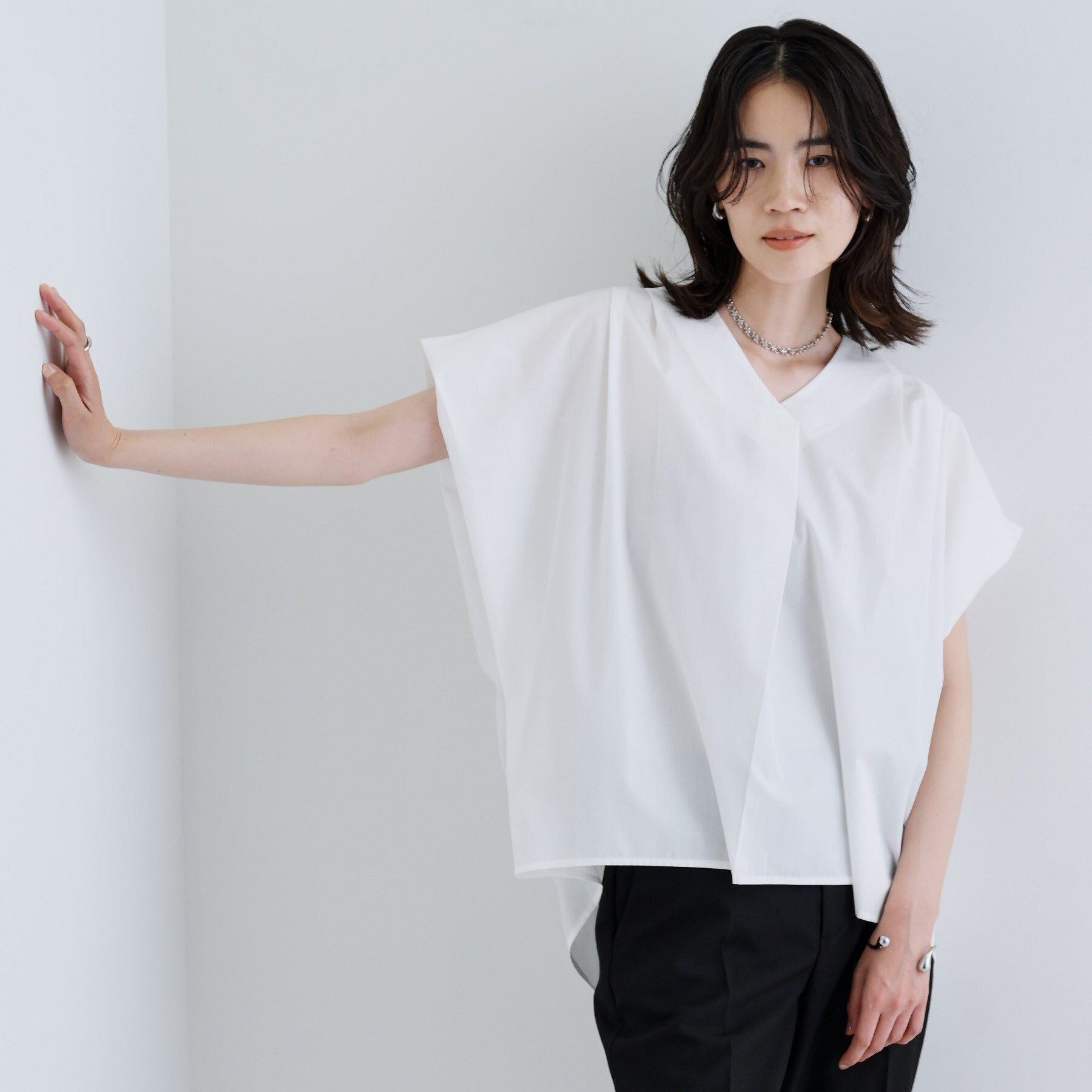 GALLEST「スリーブレスタックブラウス」|シャツ・ブラウス|