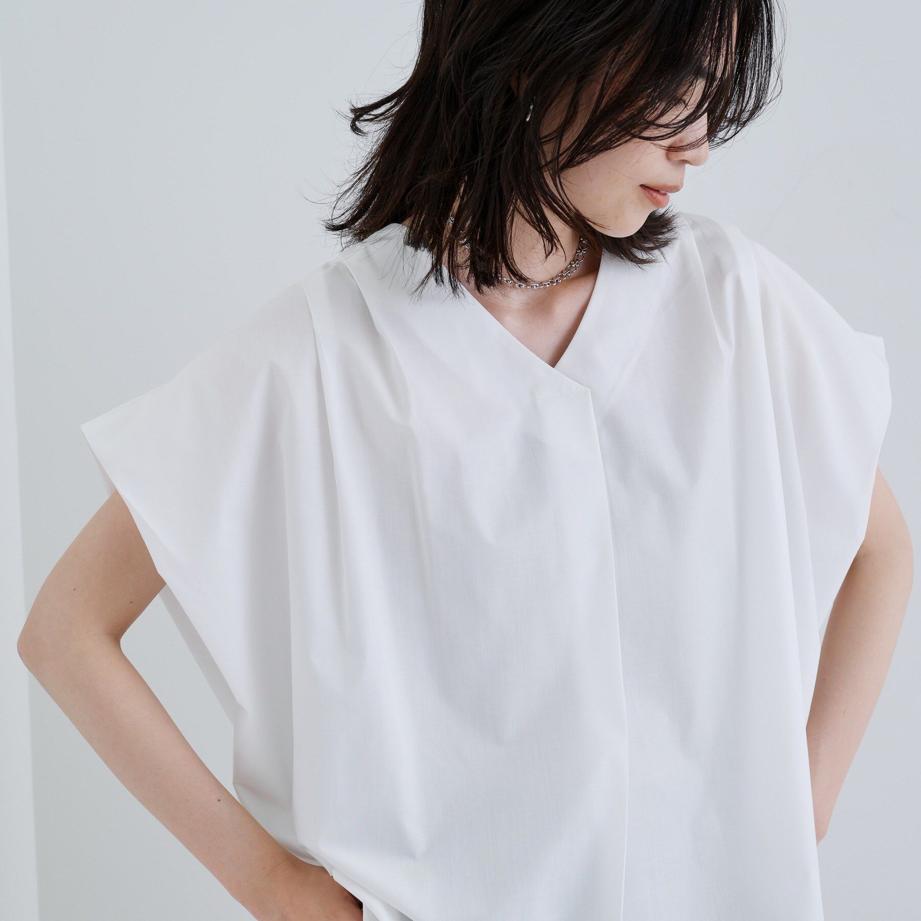 GALLEST「スリーブレスタックブラウス」|シャツ・ブラウス|