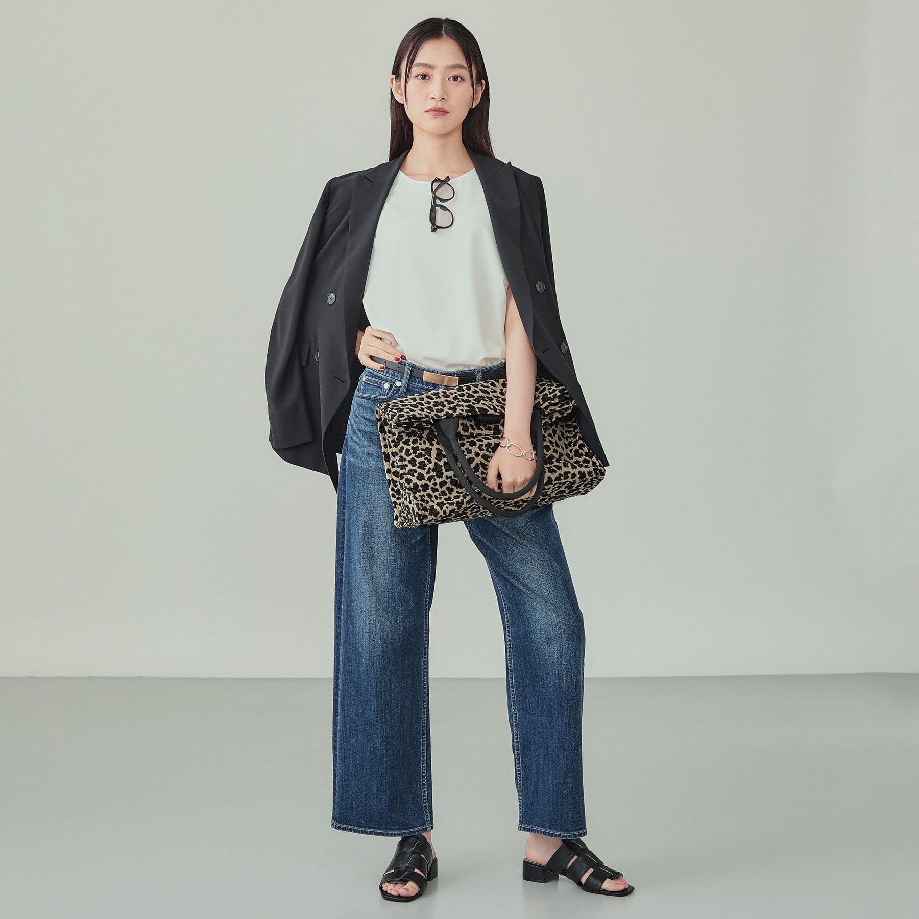 INDIVI「【選べる柄バリエ】スクエアトートバッグ」|トートバッグ|