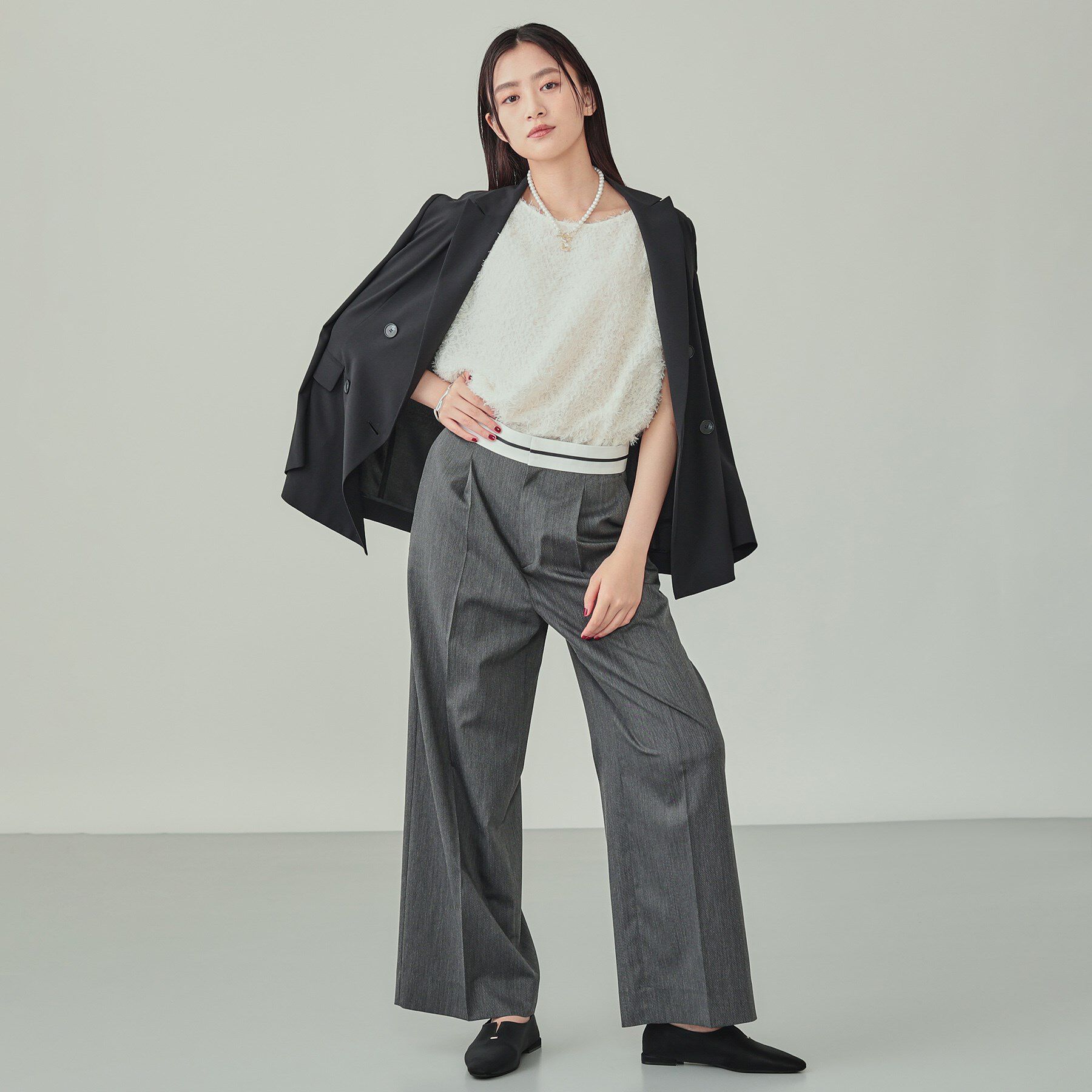 INDIVI「スリットデザイン パンプス」|パンプス|