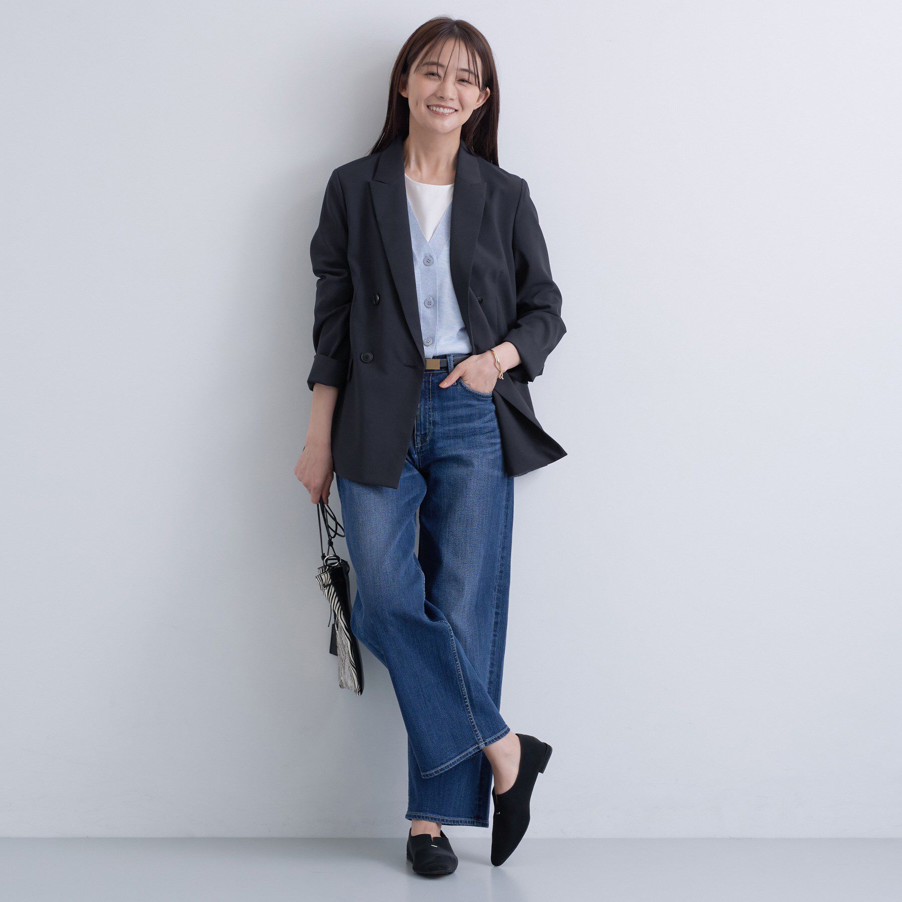 INDIVI「【UVケア】ライトダブルジャケット」|テーラードジャケット|