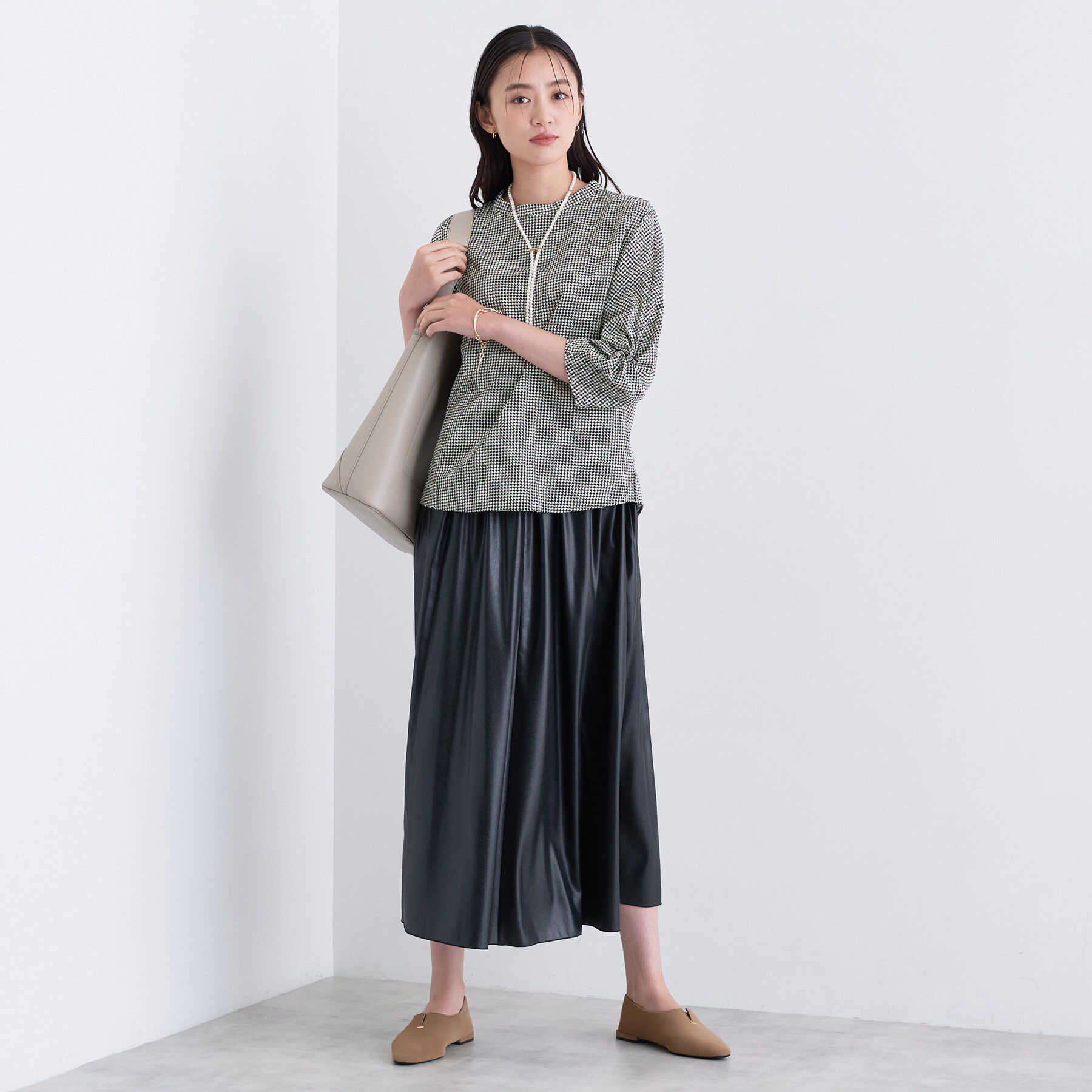 INDIVI「【UVケア／吸汗速乾】スリーブデザインブラウス」|シャツ・ブラウス|