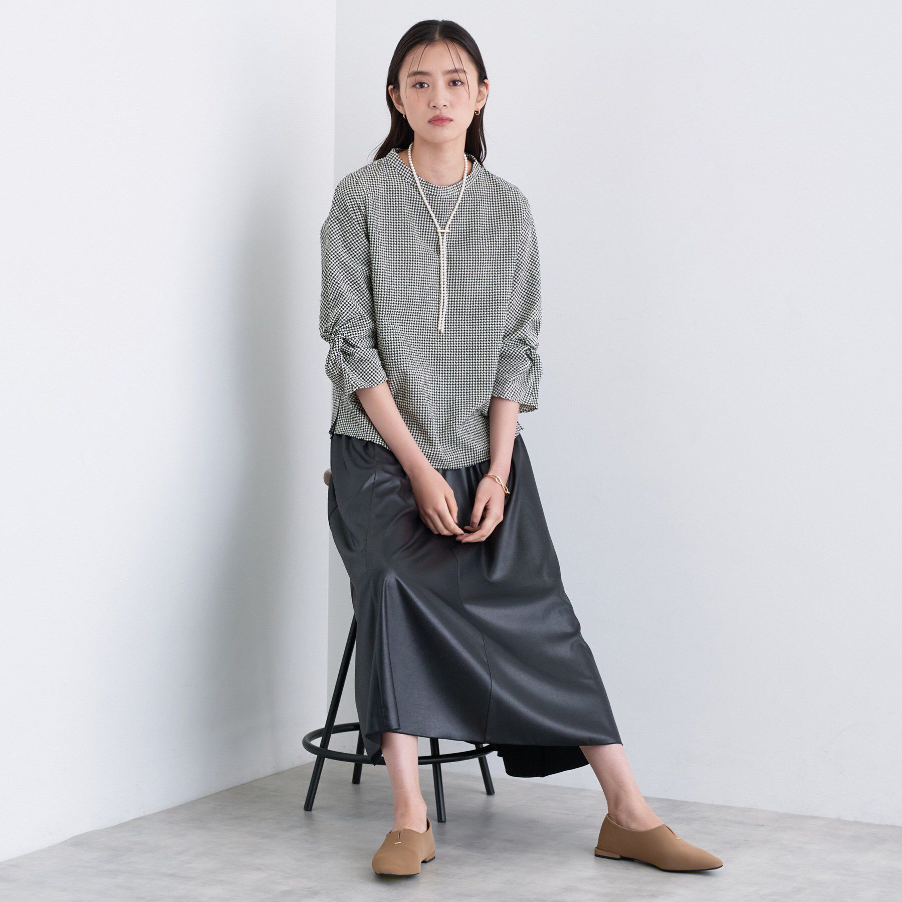 INDIVI「【UVケア／吸汗速乾】スリーブデザインブラウス」|シャツ・ブラウス|