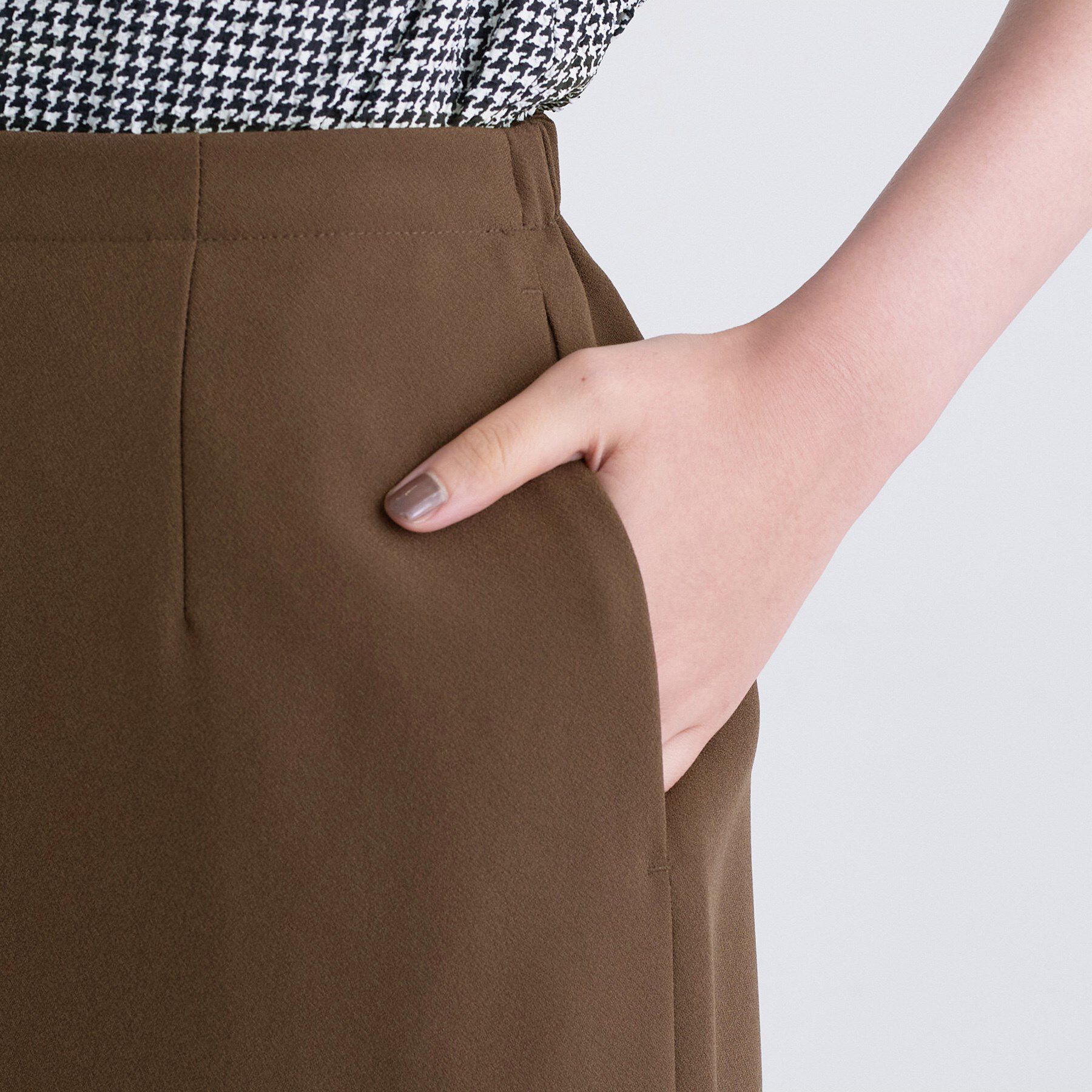 INDIVI「【洗える／UVケア／吸汗速乾】ジョーゼットナロースカート」|スカート|