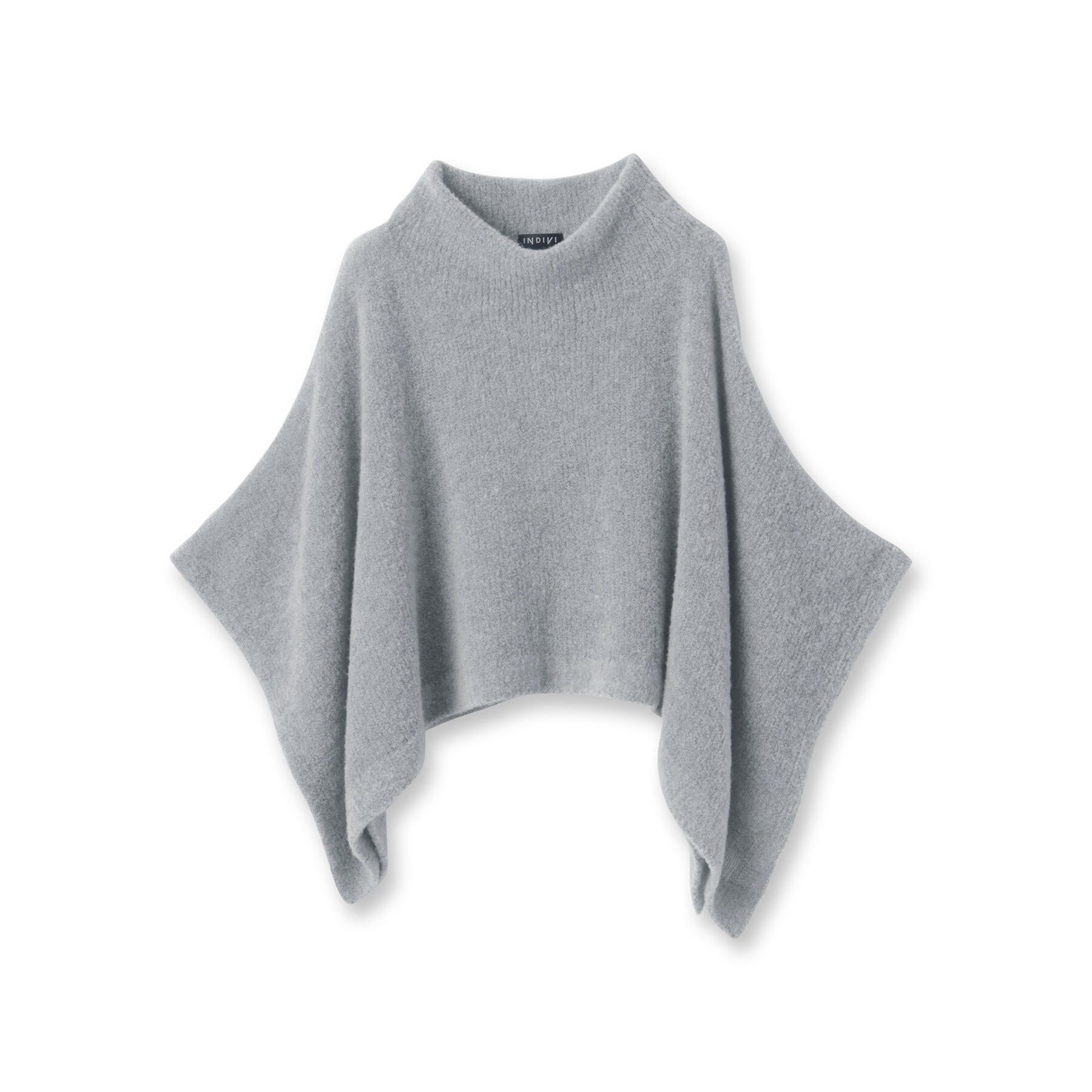 INDIVI「【エアリー素材】ブークレケープポンチョ」|ニット・セーター|