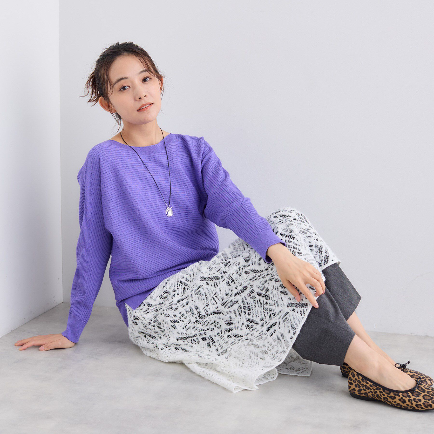 INDIVI「【洗える／体型カバー】美シルエットニット」|ニット・セーター|