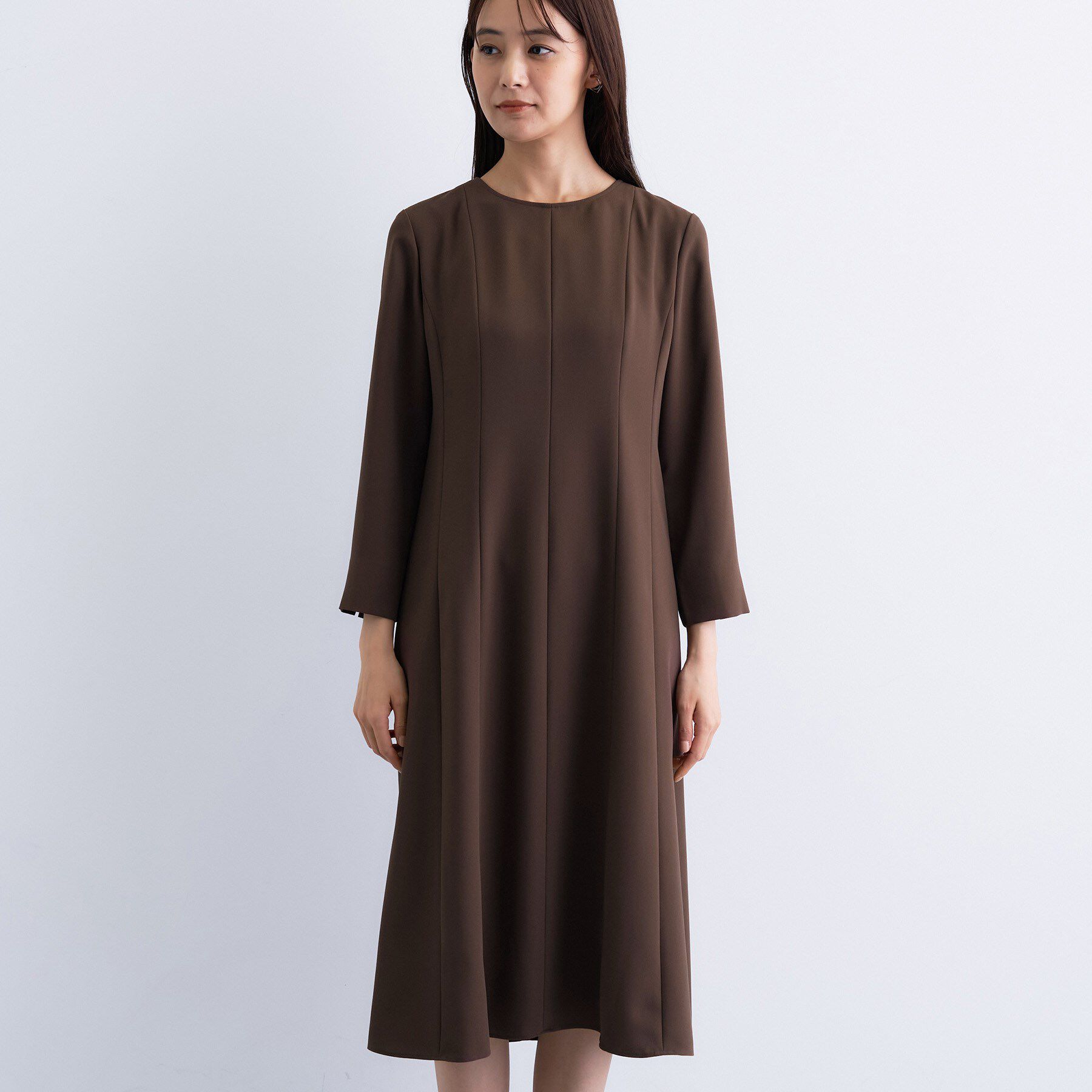 INDIVI「【洗える／UVケア】ジョーゼットフレアワンピース」|ワンピース|