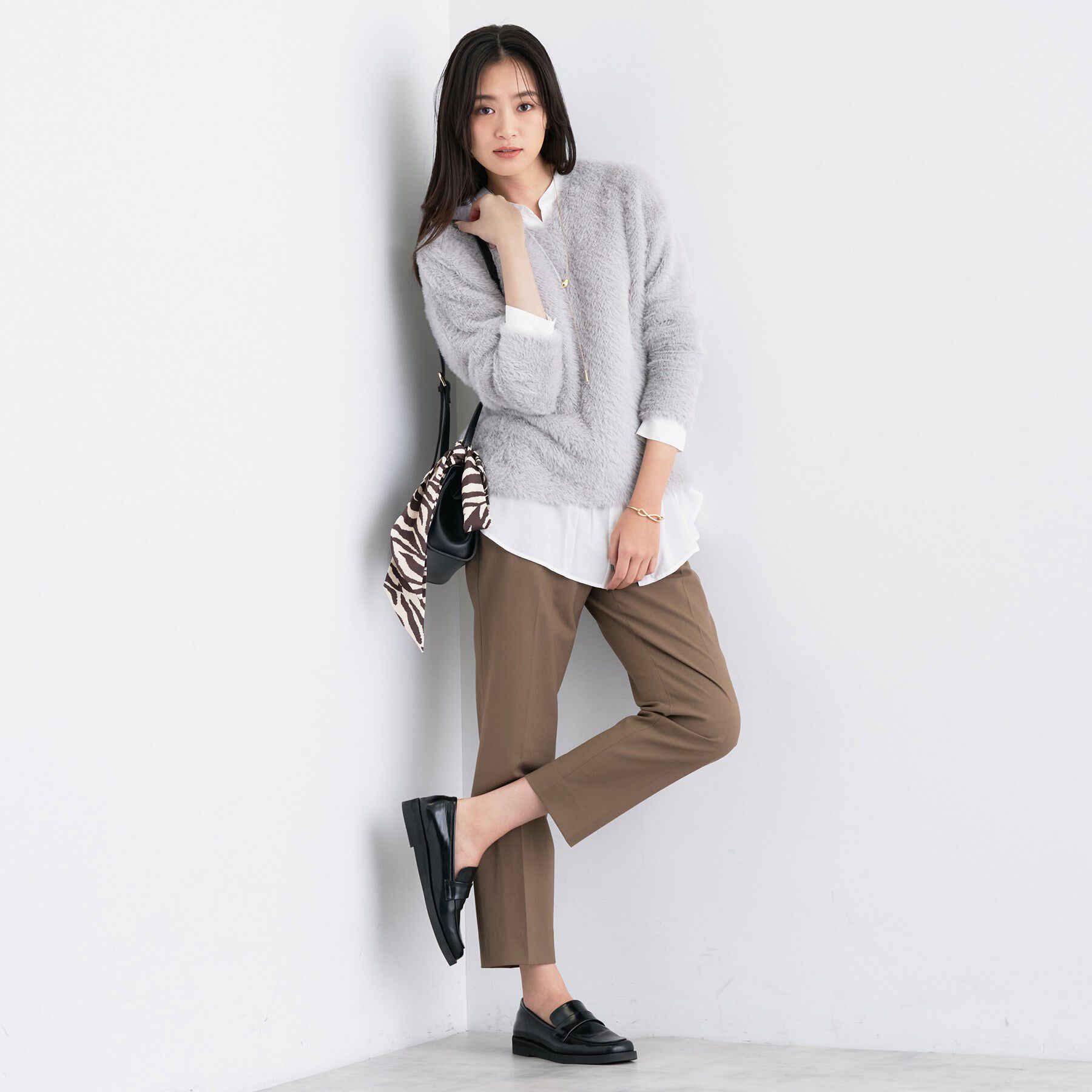 INDIVI「【洗える】エアリーシャギートップス」|Tシャツ・カットソー|