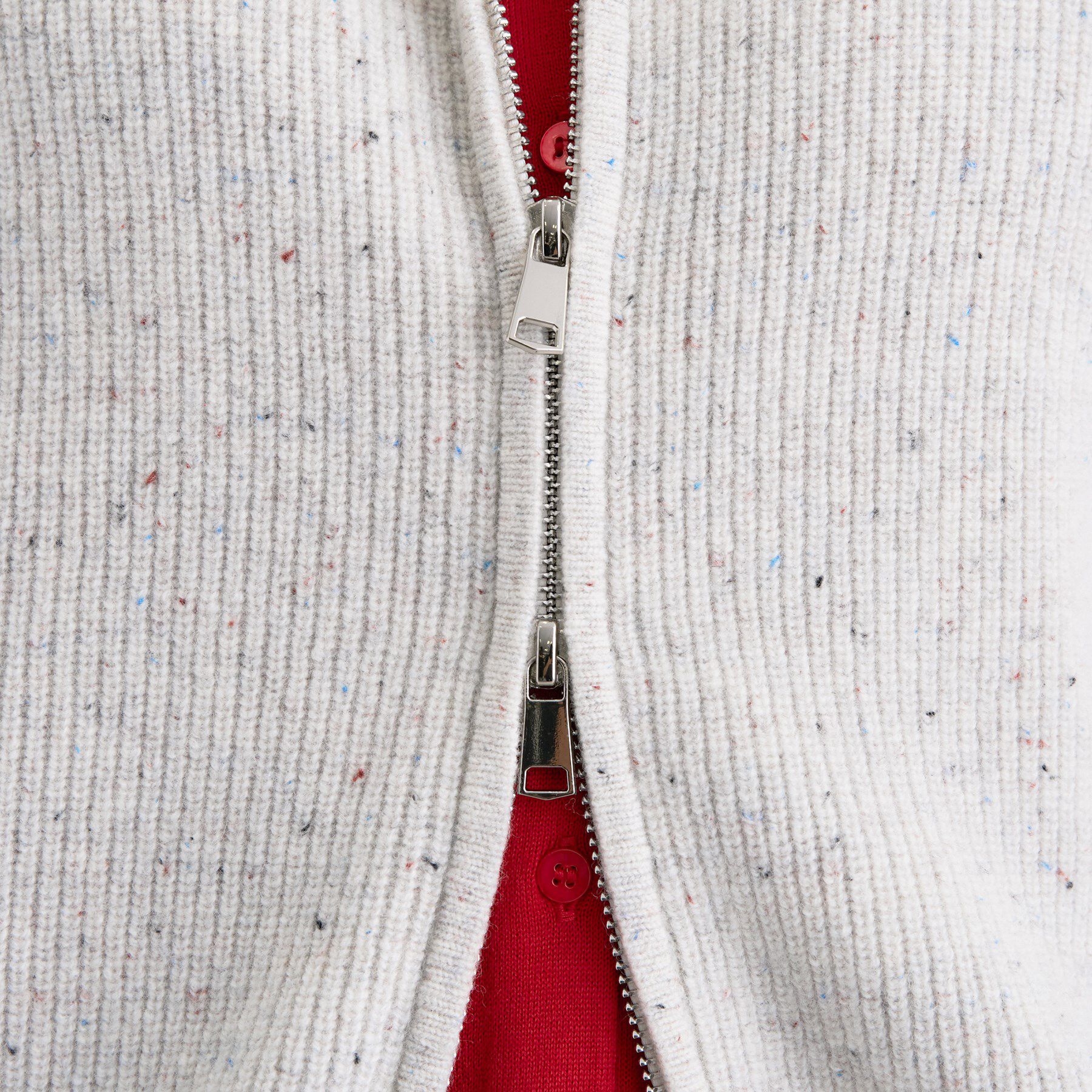 INDIVI「【洗える】カラーネップ ダブルジップカーディガン」|カーディガン|