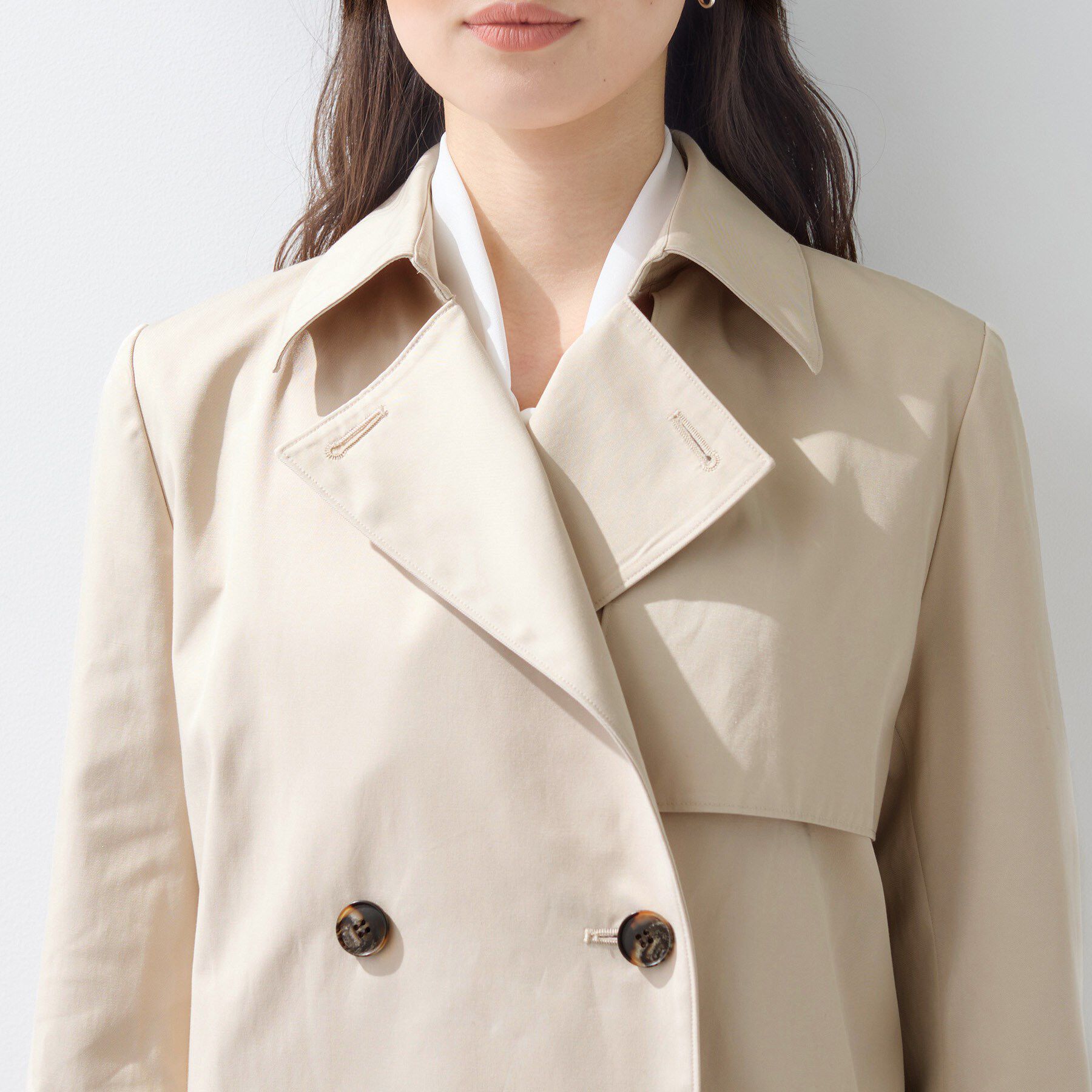 INDIVI「【花粉付着防止／撥水／UVケア】名品トレンチコート」|トレンチコート|