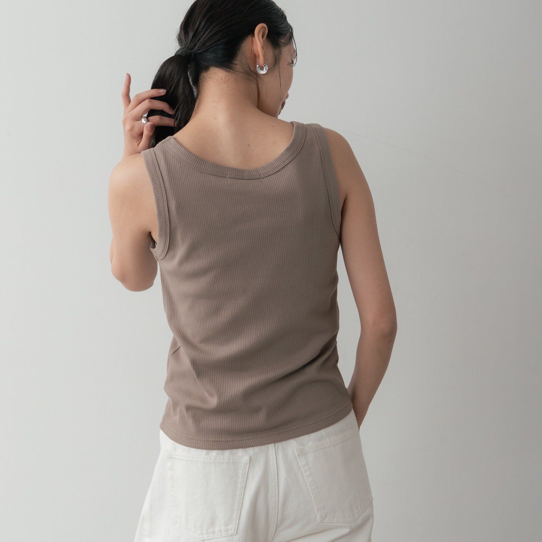 GALLEST「ロゴ刺繍リブタンクトップ」|キャミソール|