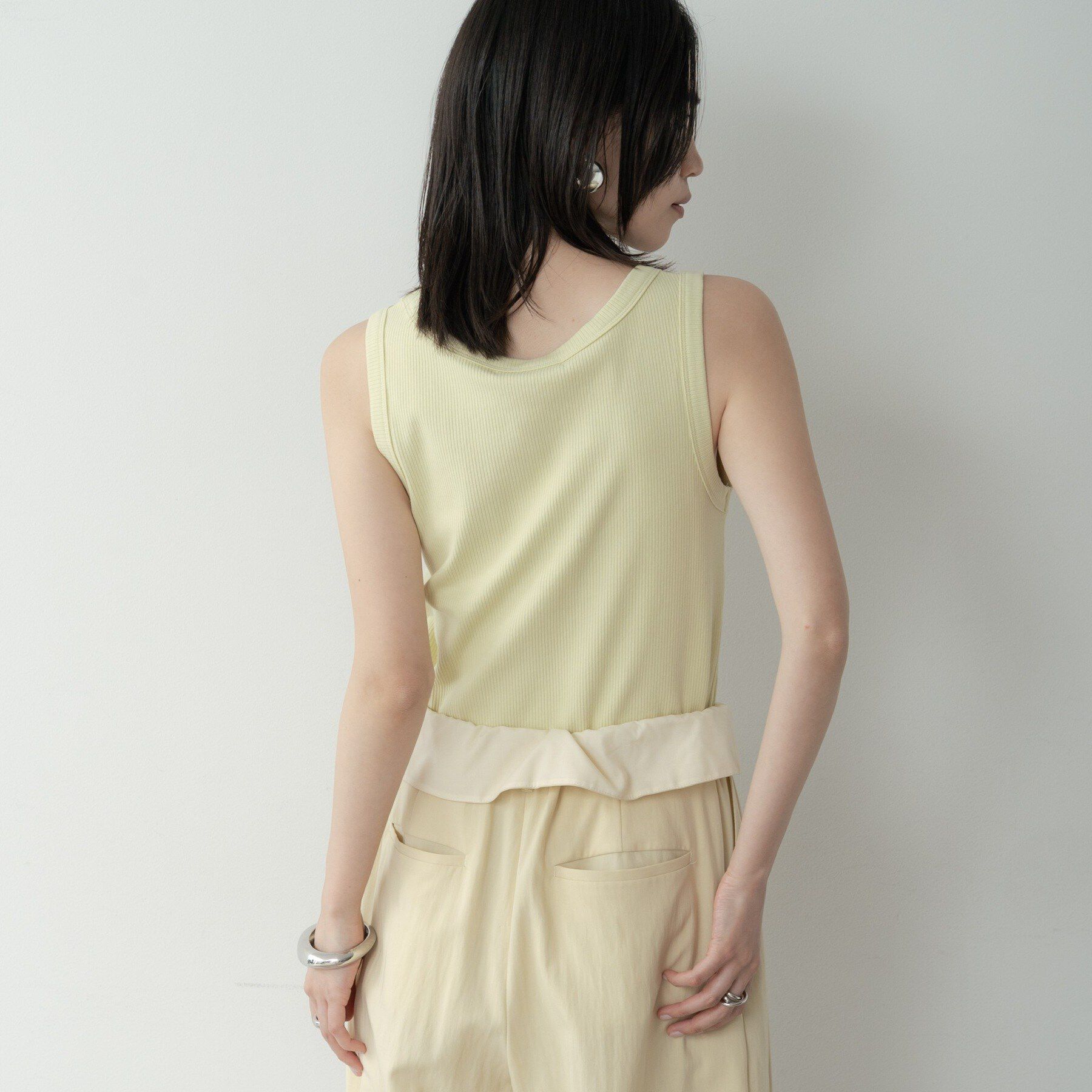 GALLEST「ロゴ刺繍リブタンクトップ」|キャミソール|