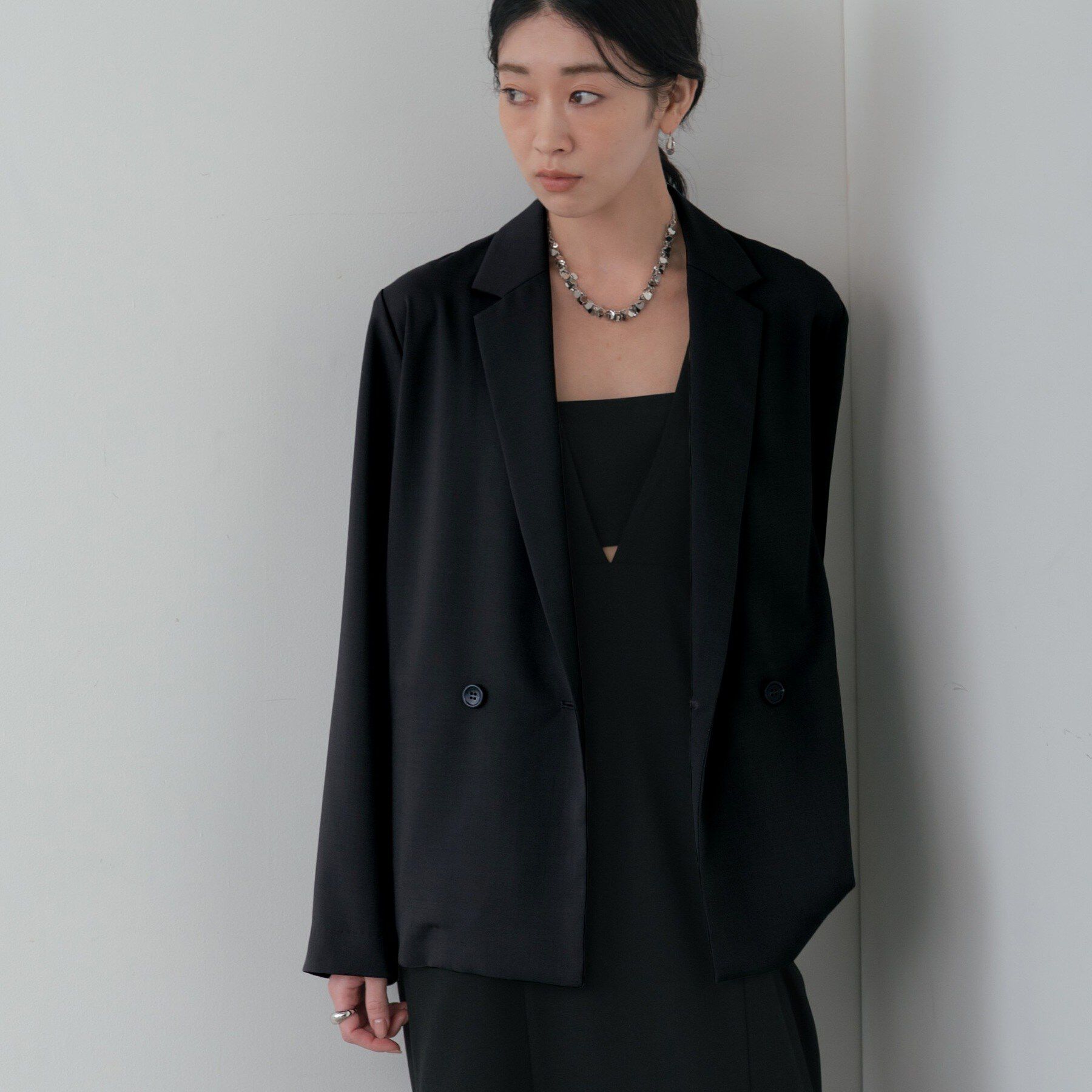 GALLEST「Comfy SET UP｜ダブルブレストイージージャケット【セットアップ対応／通勤／カセット服／接触」|テーラードジャケット|