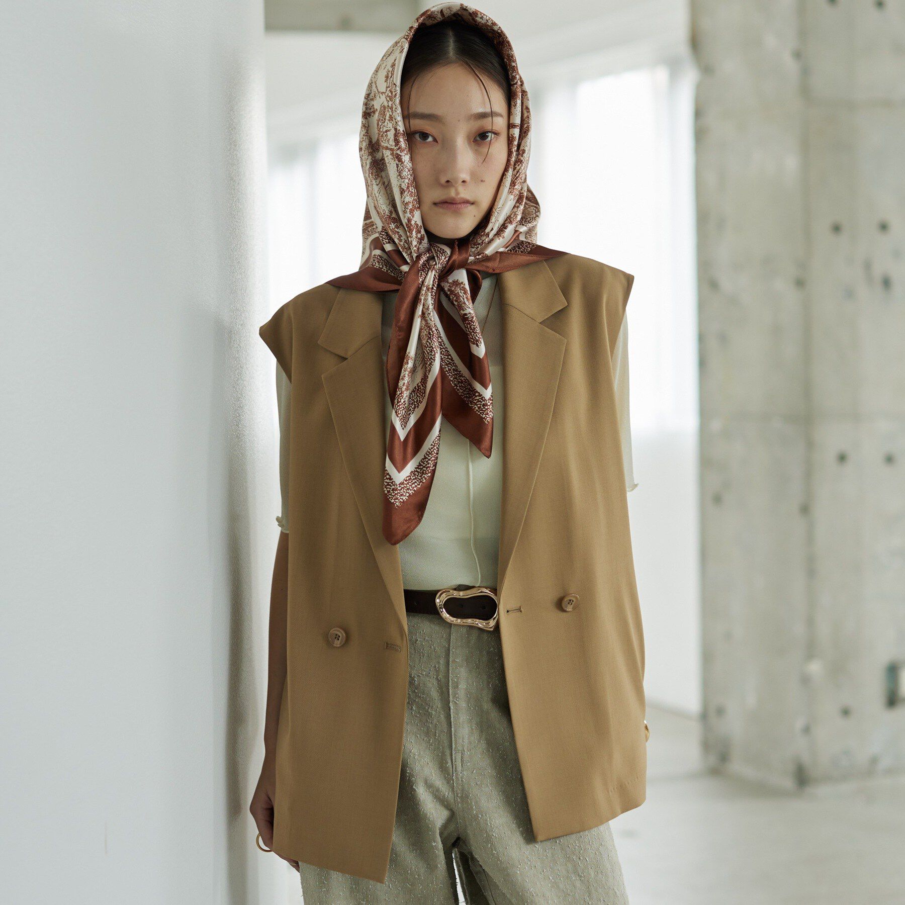 GALLEST「Comfy SET UP｜ベルテッドジレ【セットアップ対応／通勤／カセット服／接触冷感／UVカット】」|ベスト・ジレ|