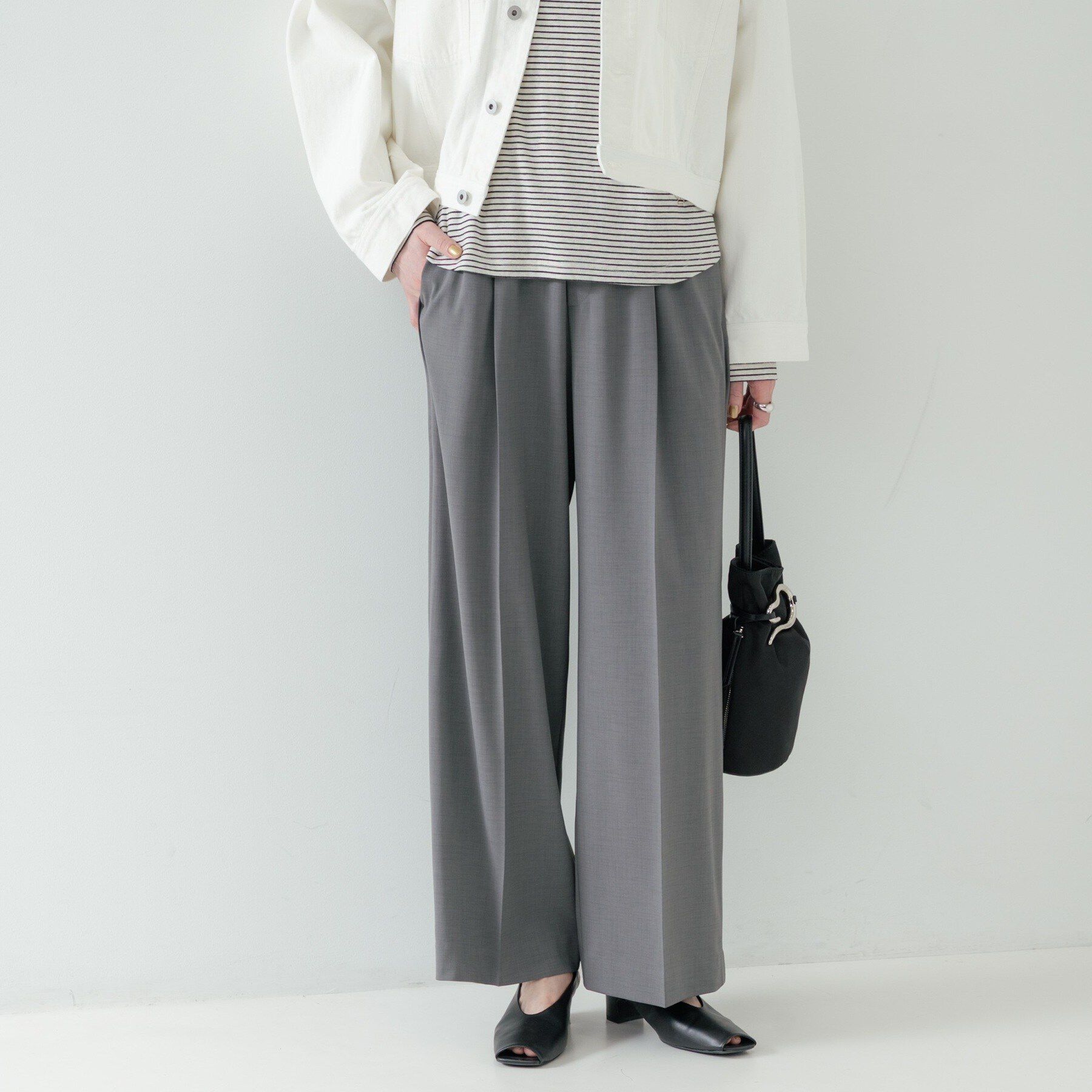 GALLEST「Comfy SET UP｜イージーストレートワイドパンツ【セットアップ対応／通勤／カセット服／接触冷」|その他|