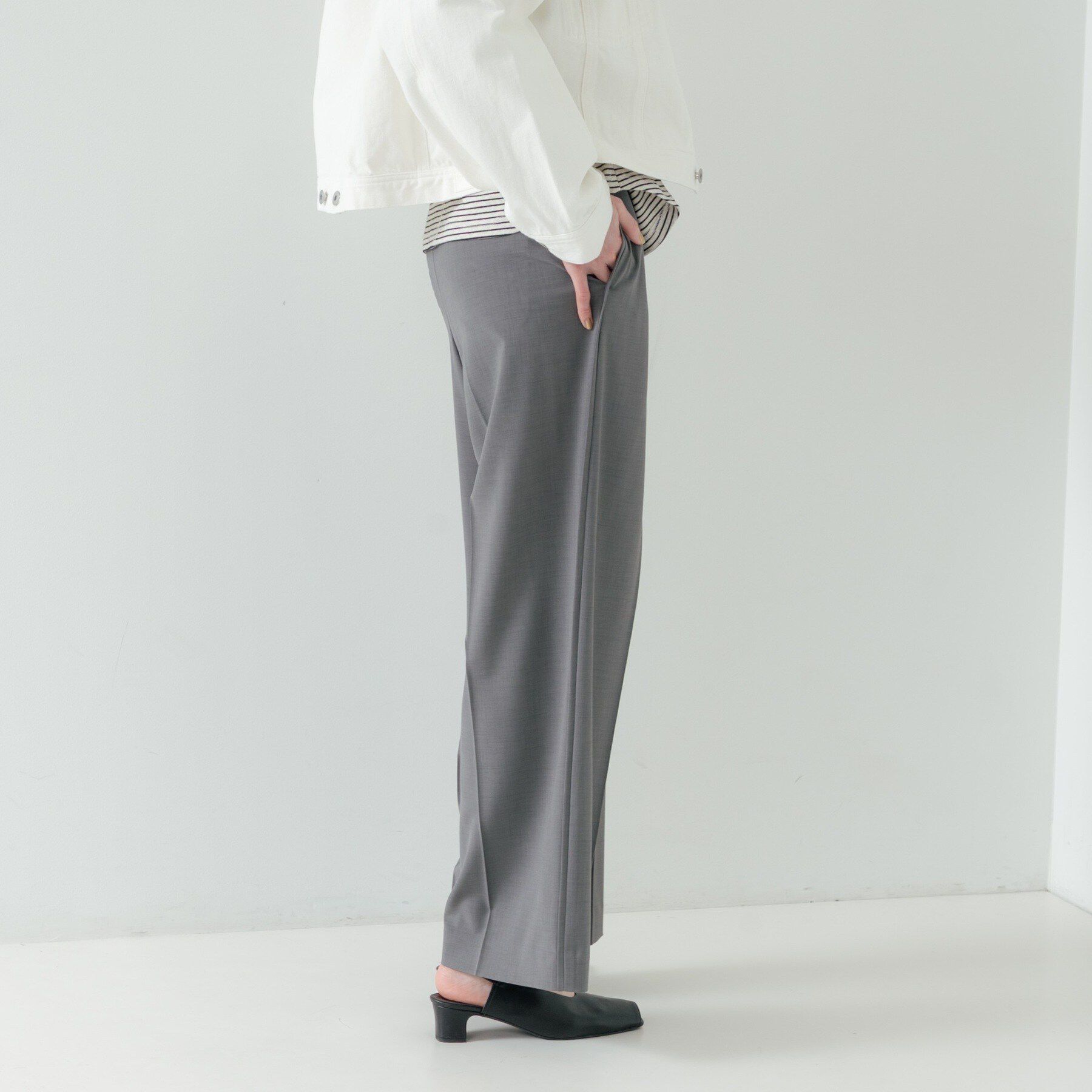 GALLEST「Comfy SET UP｜イージーストレートワイドパンツ【セットアップ対応／通勤／カセット服／接触冷」|その他|