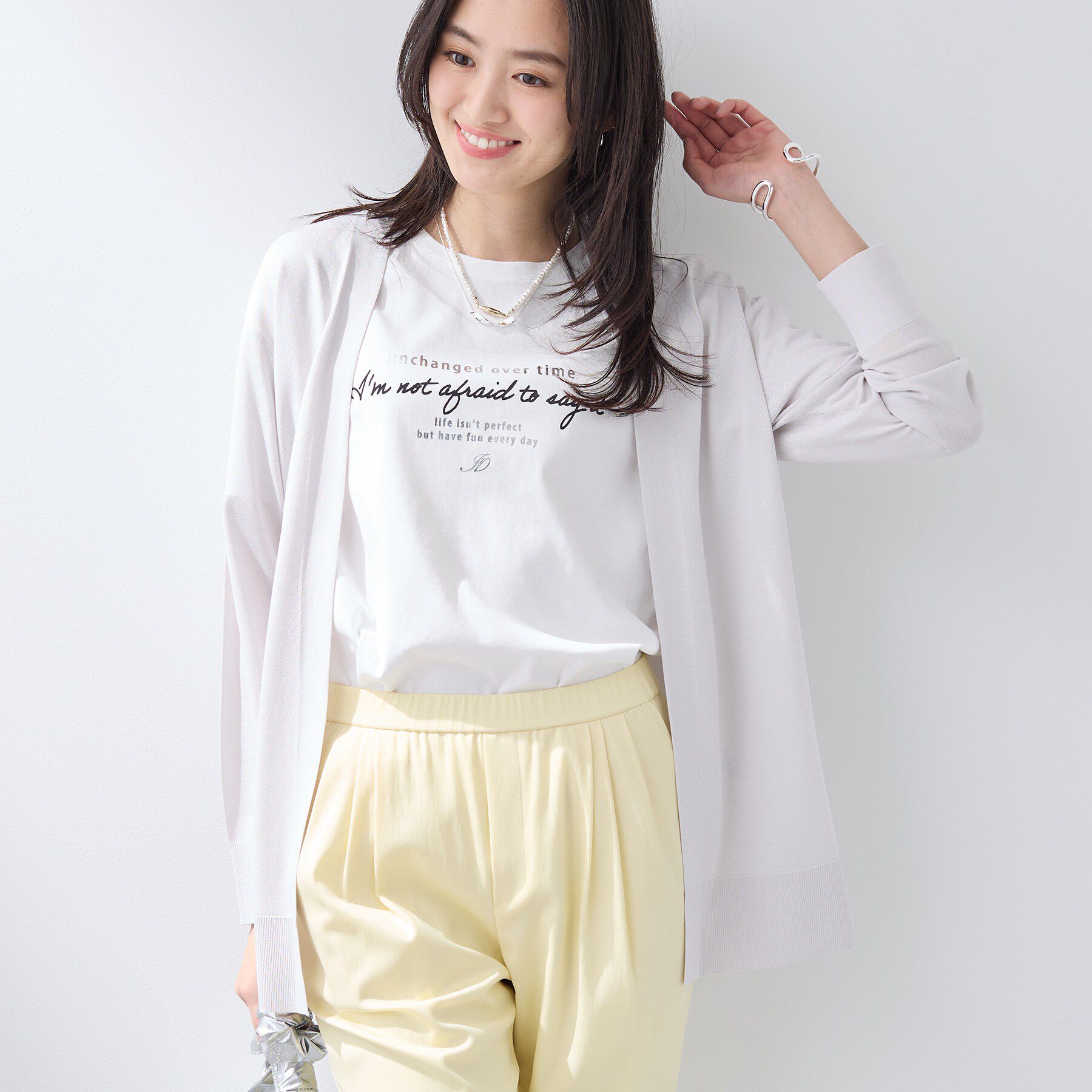 INDIVI「【洗える／上品】きれいめ着流しカーディガンニット」|カーディガン|