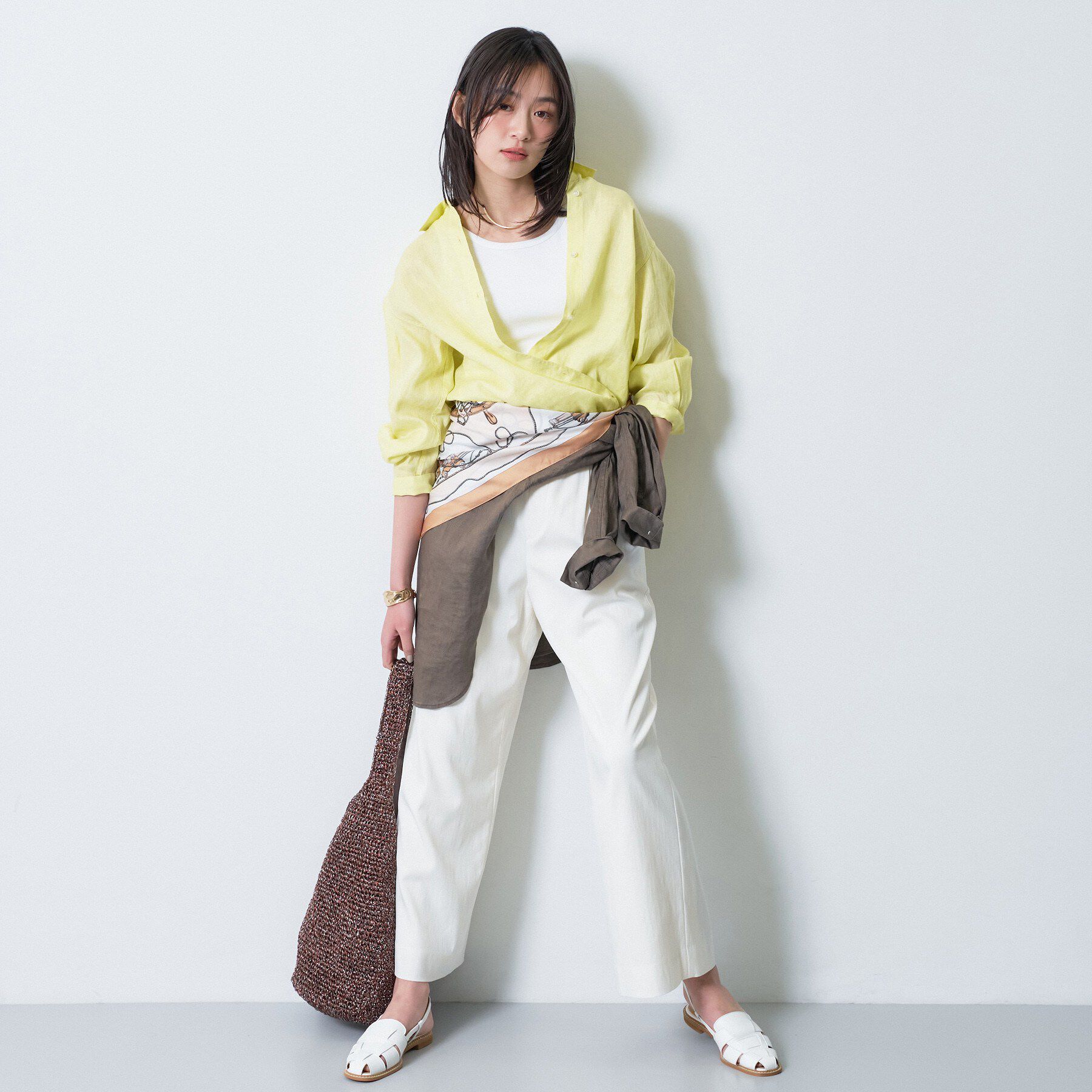 INDIVI「【接触冷感／2WAY】カシュクールリネンシャツ」|シャツ・ブラウス|