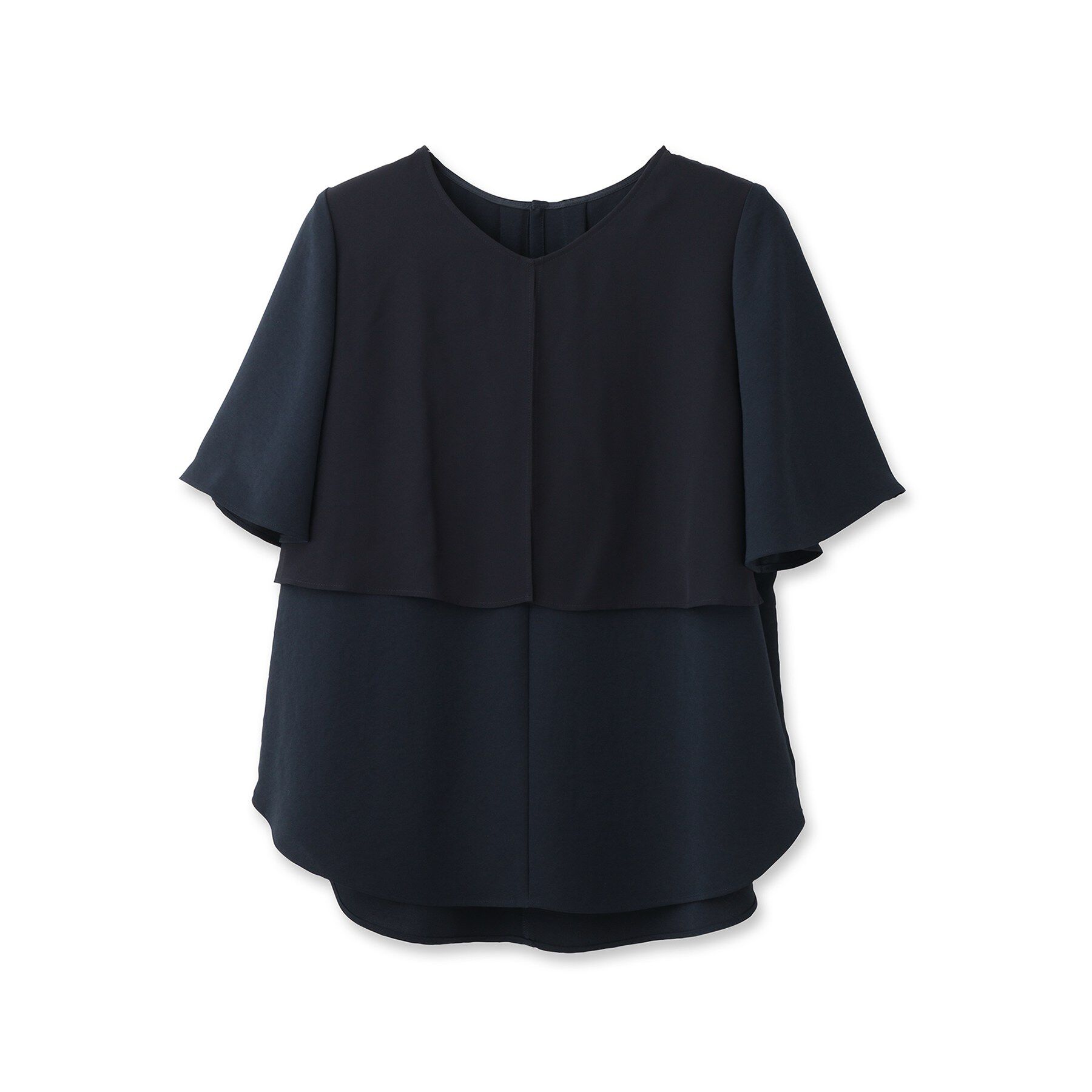 INDIVI「【着る日傘】シフォンドッキングブラウス」|シャツ・ブラウス|