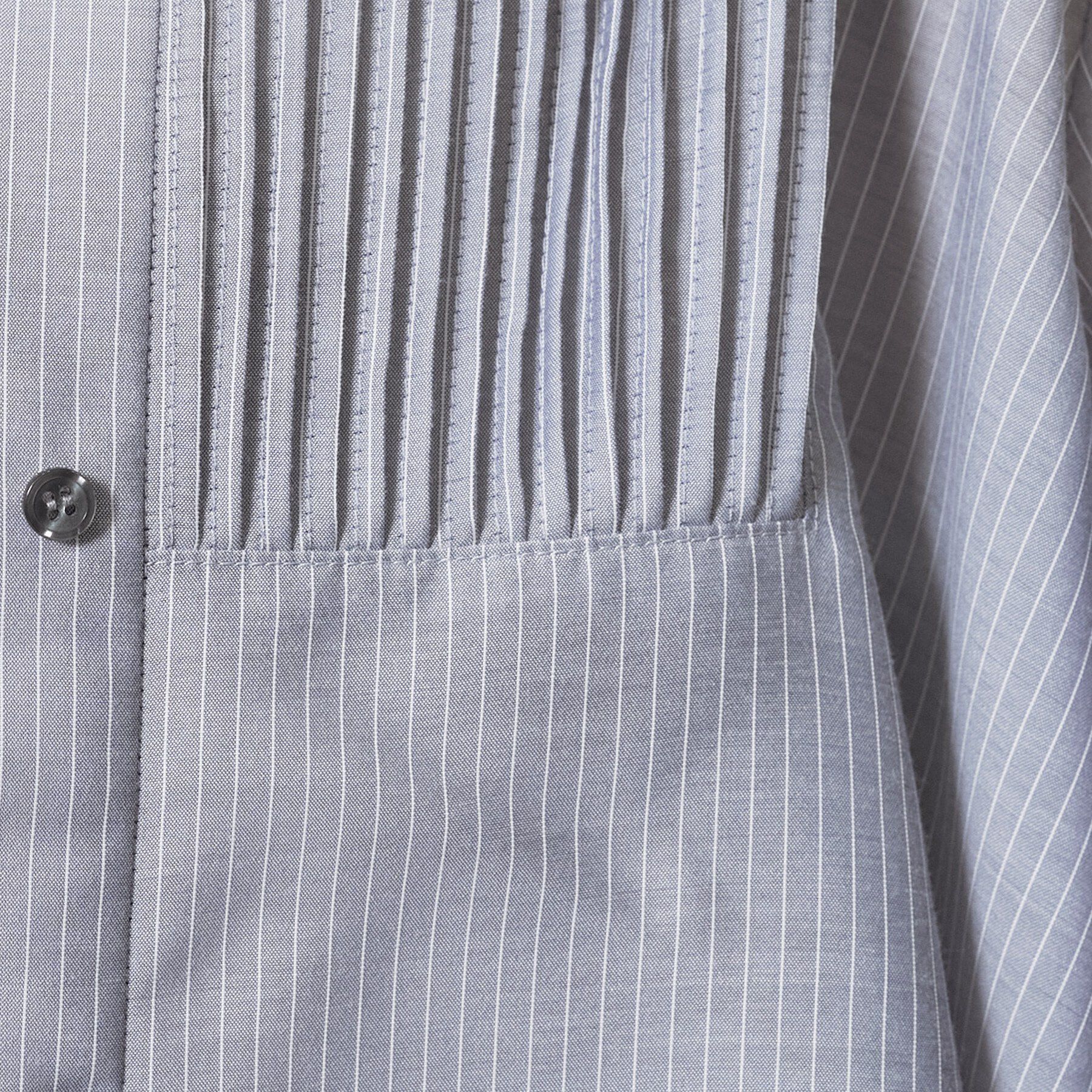 INDIVI「【洗える】シアーシャンブレーピンタックブラウス」|シャツ・ブラウス|