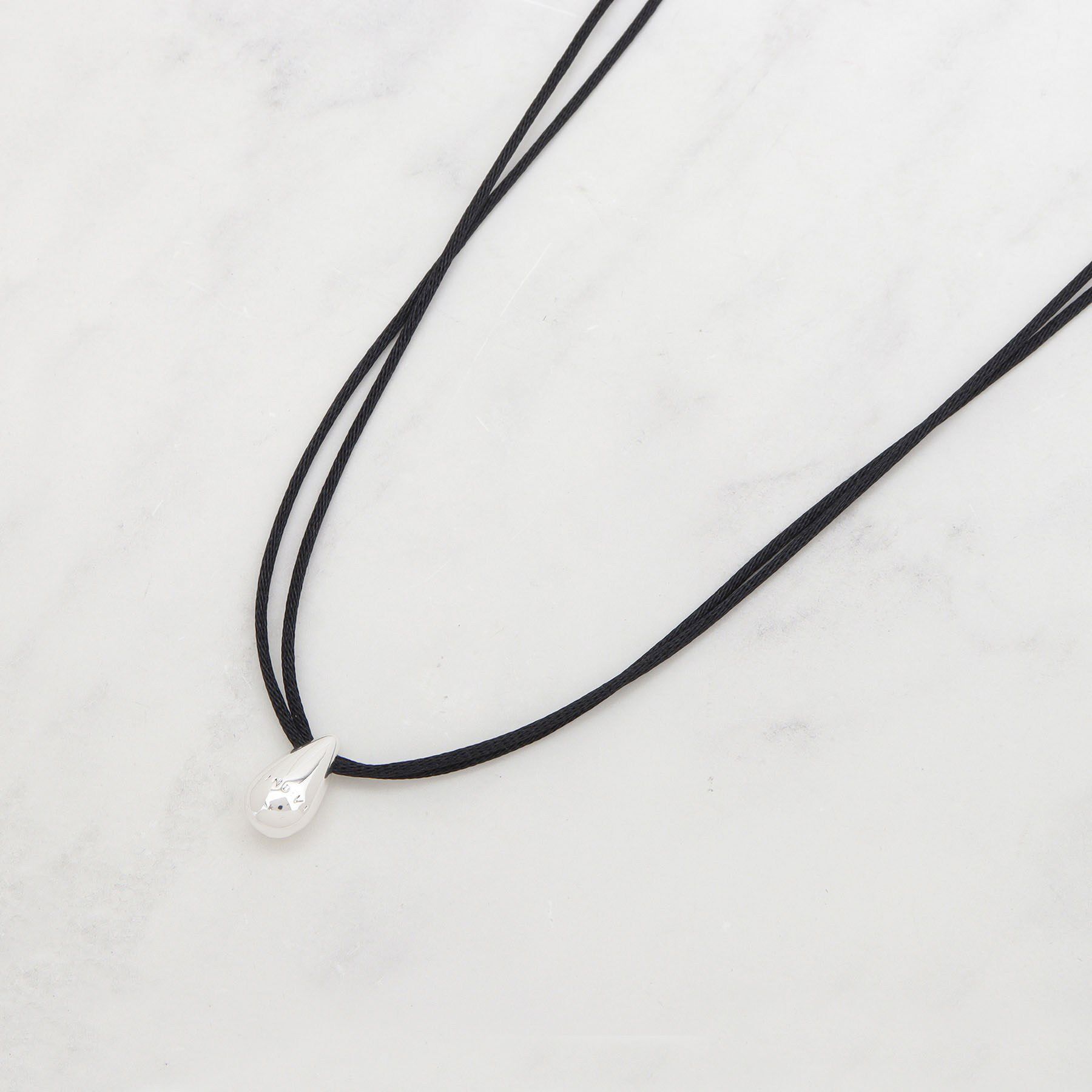 INDIVI「【長さ調整自由】2連コード ドロップトップネックレス」|ネックレス|