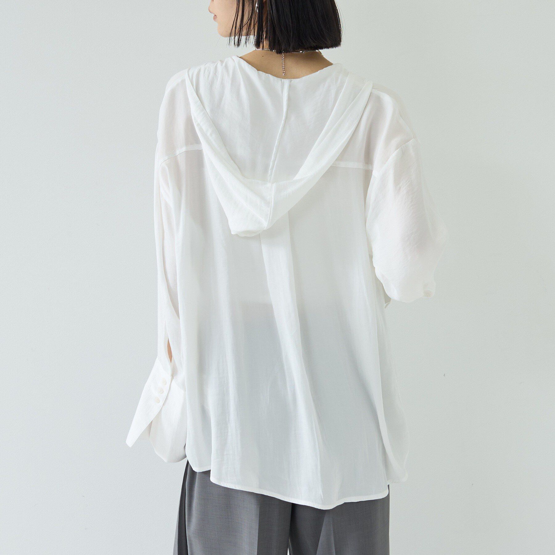 GALLEST「【一部店舗限定】シアーフードオーバーシャツ」|シャツ・ブラウス|