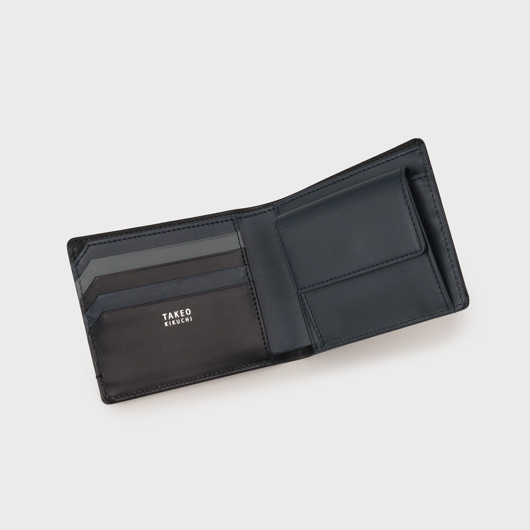 TAKEO KIKUCHI「配色型押しレザー 2つ折り財布」|財布|