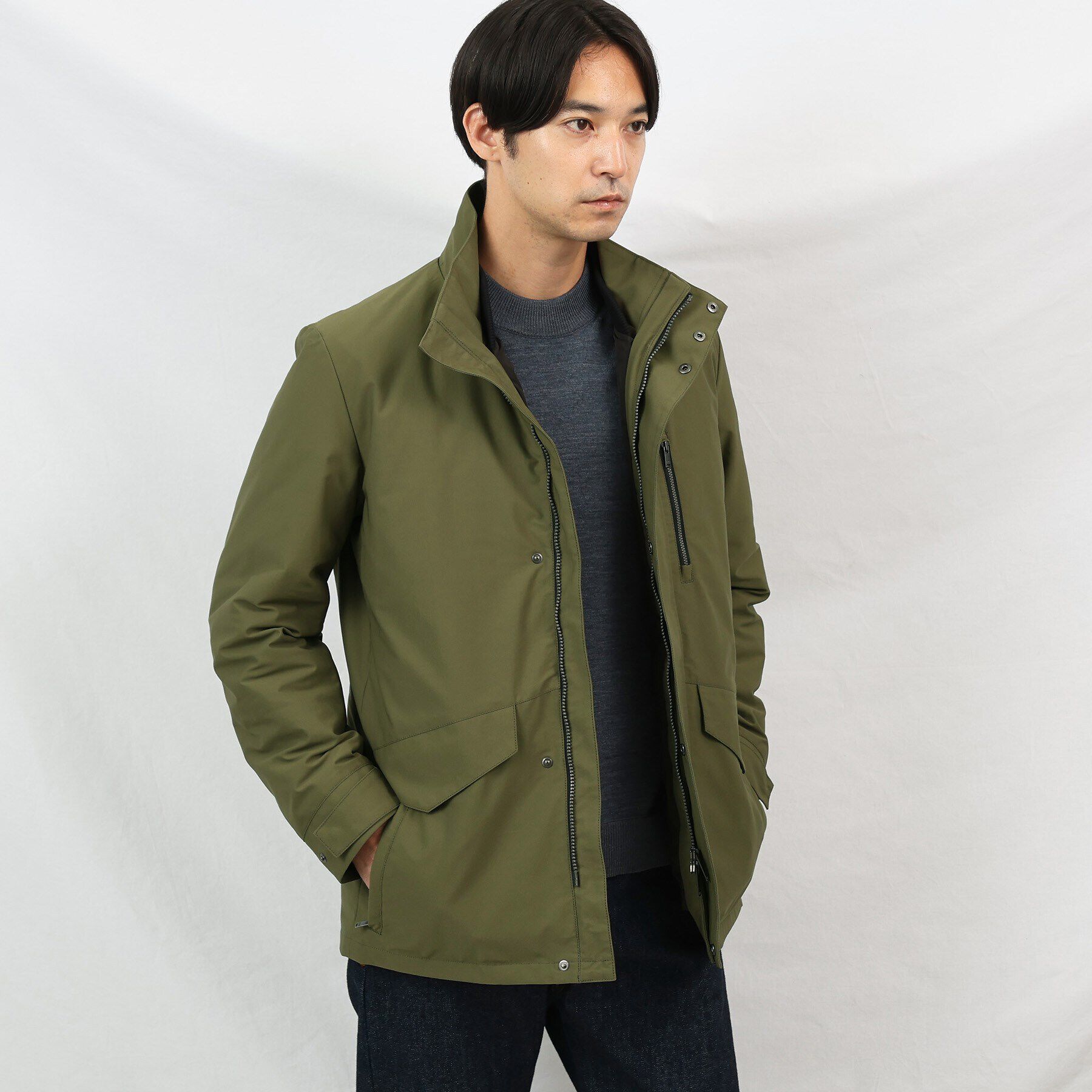 TAKEO KIKUCHI「【3WAY／撥水】ドビーメモリー ダウンライナーブルゾン」|ブルゾン・スタジャン|