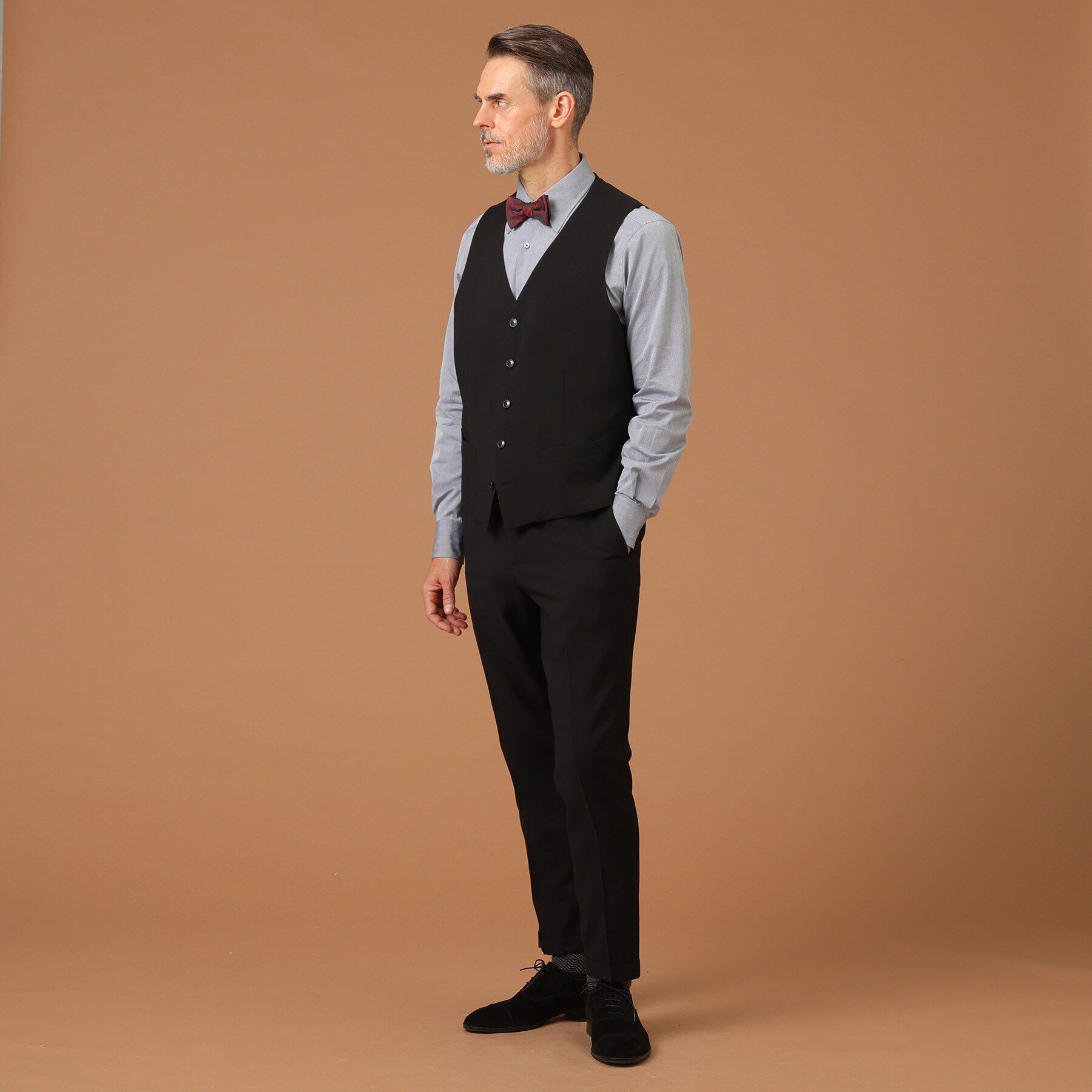 40CARATS&525「【Sサイズ～】ディープブラック ヴェスト」|スーツ|