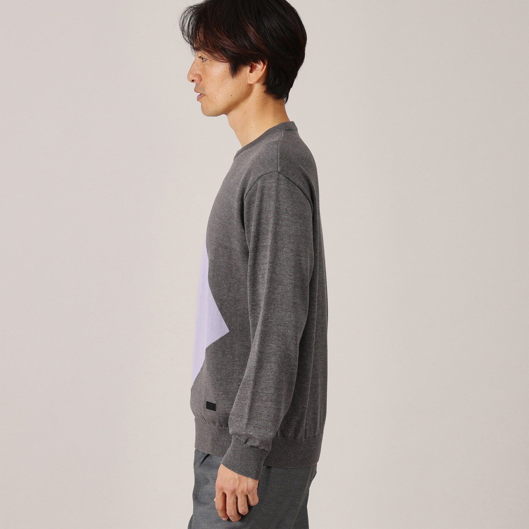 TAKEO KIKUCHI「【Made in JAPAN】スクエア インターシャ ニット」|ニット・セーター|