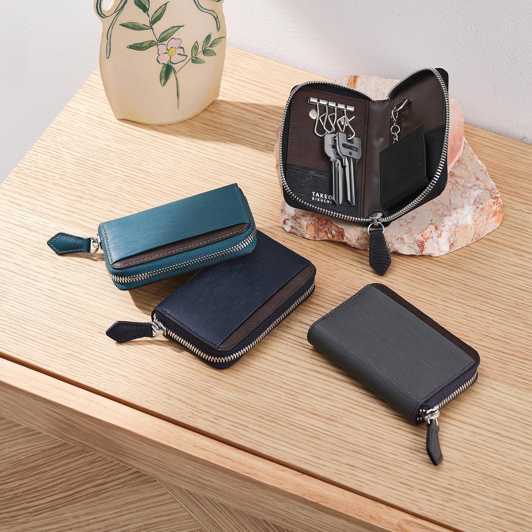 TAKEO KIKUCHI「【NEW　レザーリップルシリーズ】 スマートキーケース」|キーケース|