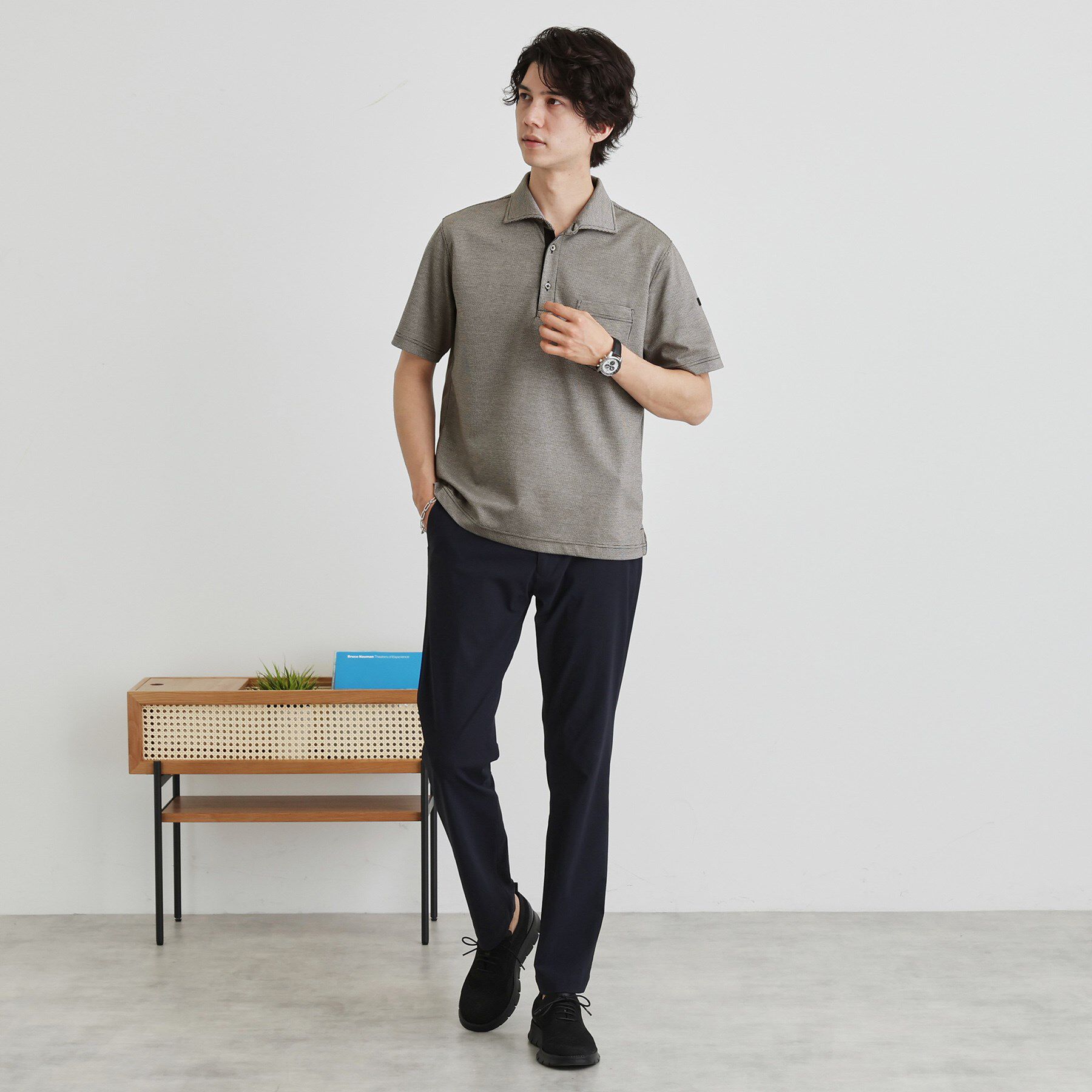 TAKEO KIKUCHI「千鳥柄ポロシャツ」|ポロシャツ|