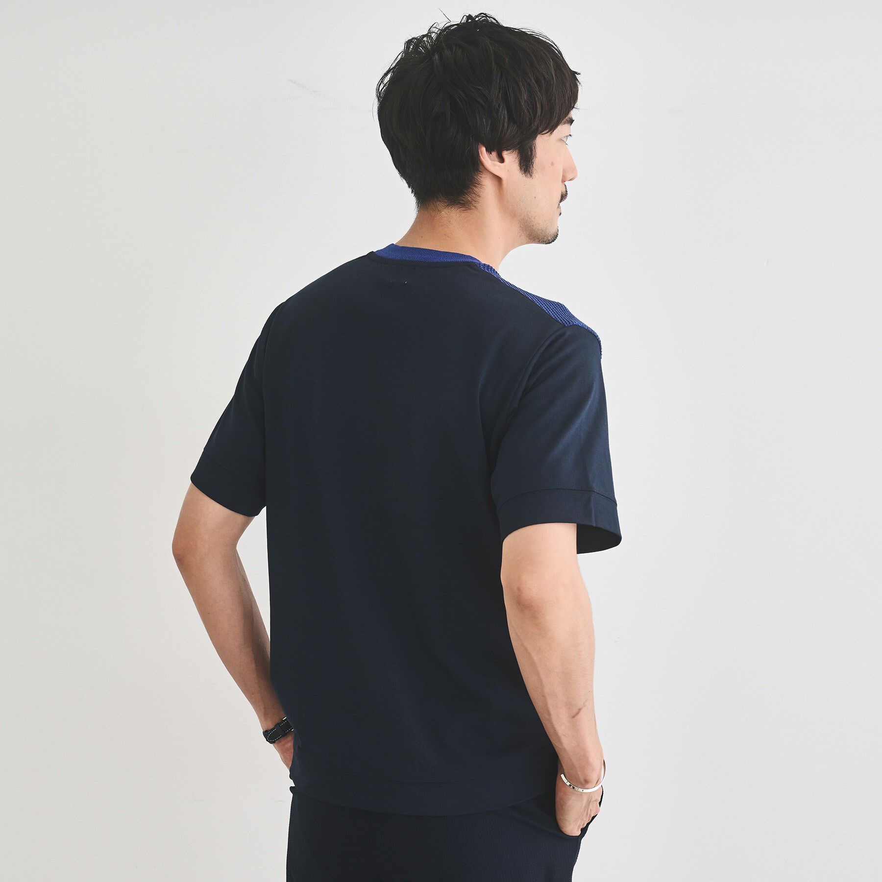 TAKEO KIKUCHI「テクスチャーニット コンビ カットソー」|Tシャツ・カットソー|